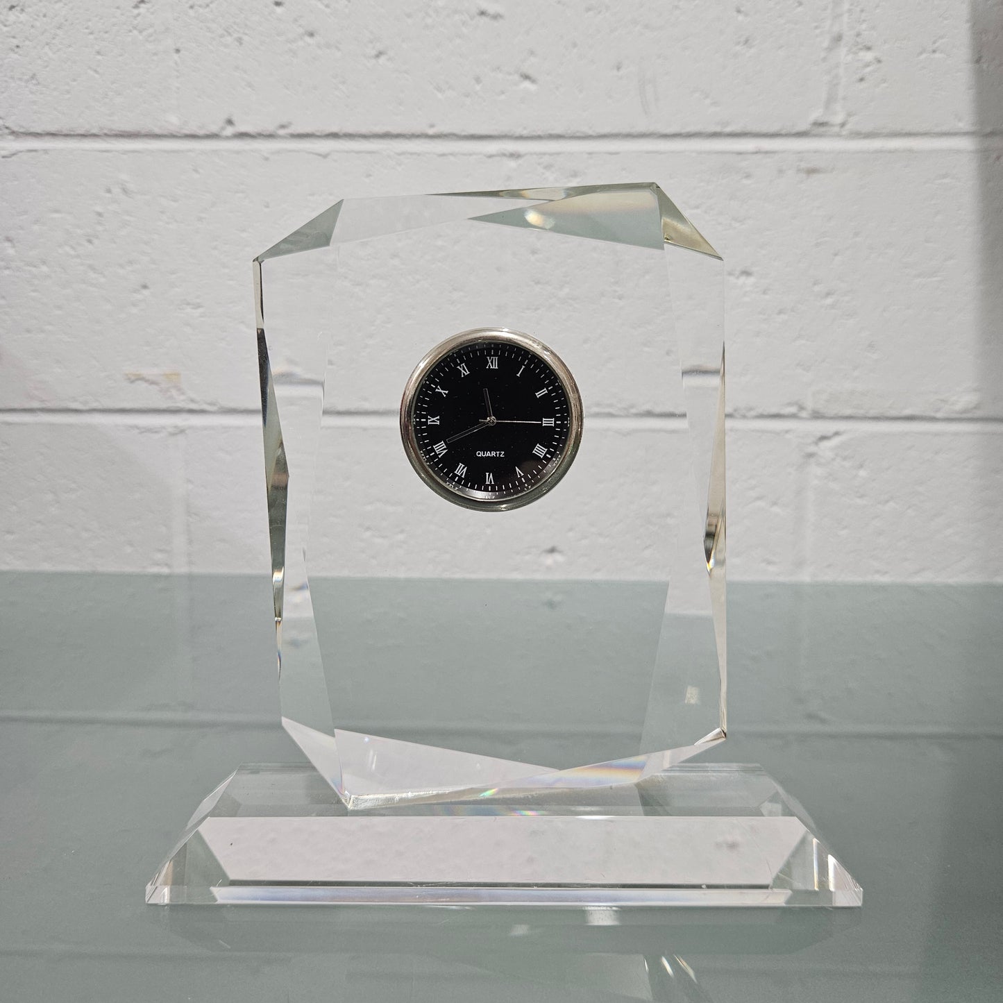 Orrefors Style Crystal Clock