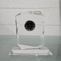 Orrefors Style Crystal Clock | Antique & Vintage | Moonee Ponds Antiques | Australia Wide Delivery