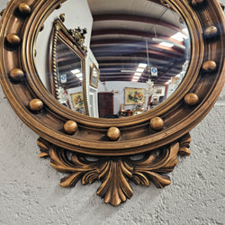 Vintage French Empire Style Gilt Convex Mirror Featuring Eagle | Antique & Vintage | Moonee Ponds Antiques | Australia Wide Delivery