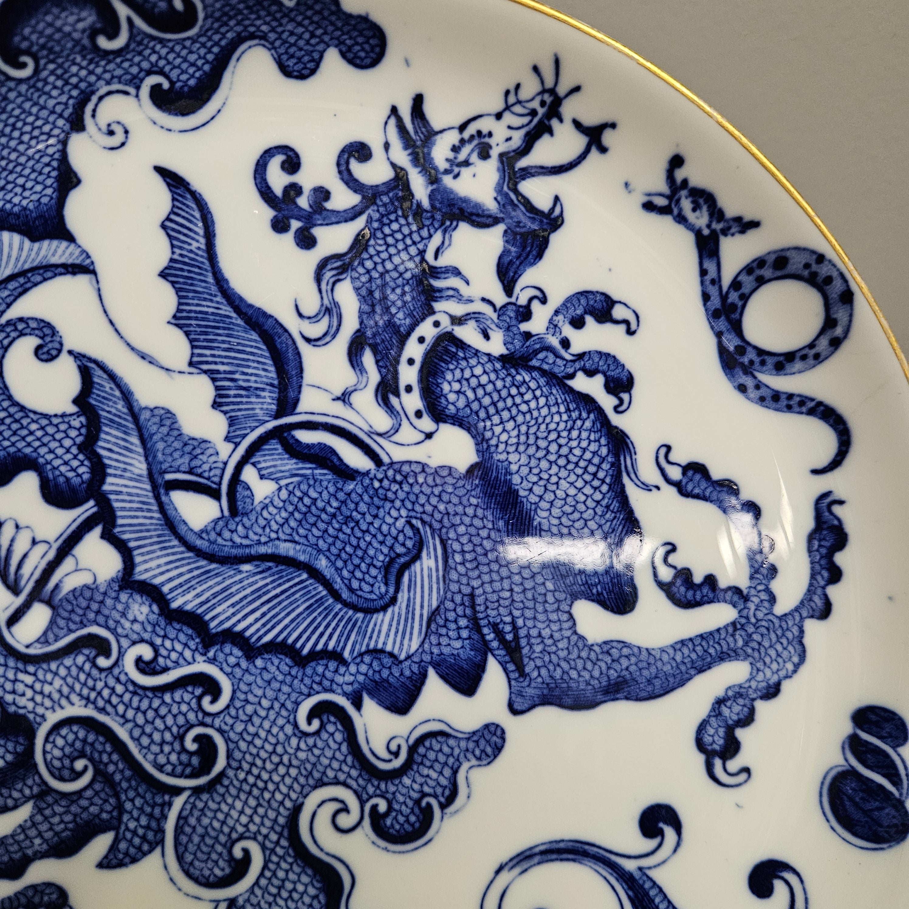 Antique Royal Worcester Dragon Decorated Plated
