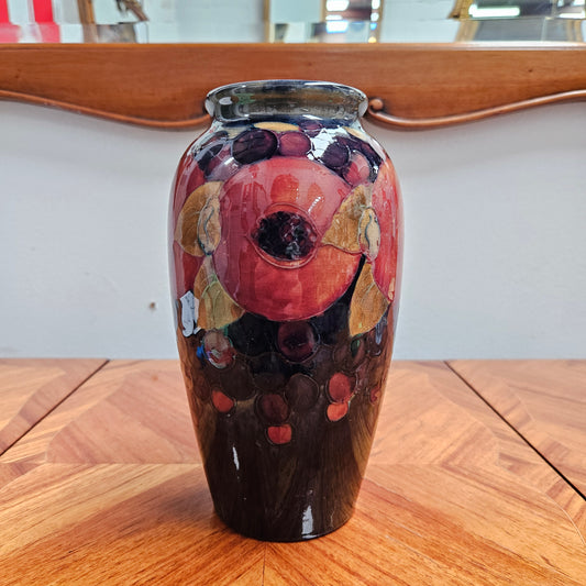 Large Moorcroft Flambe Pomegranate Vase