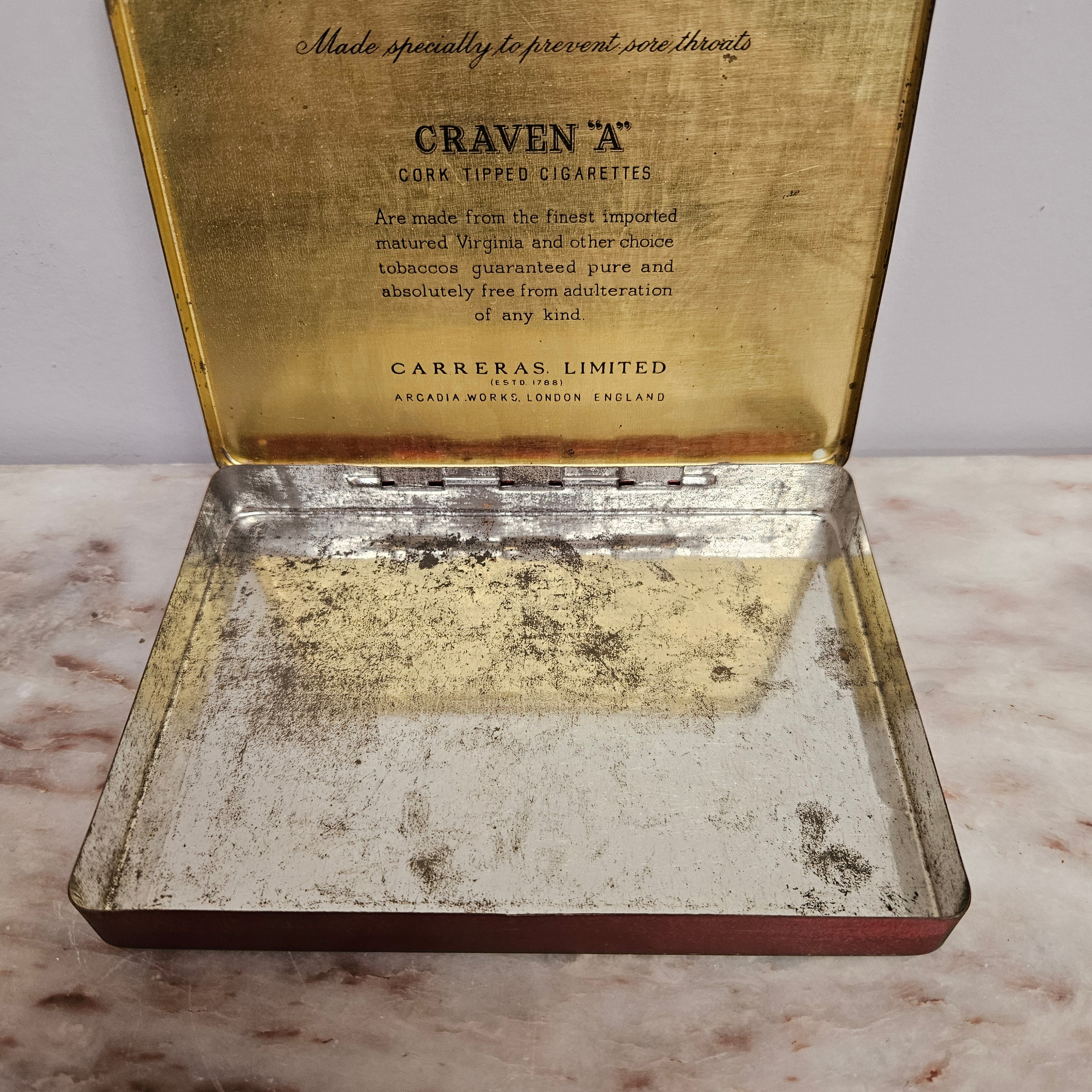 Vintage Craven "A" Tin | Antique & Vintage | Moonee Ponds Antiques | Australia Wide Delivery