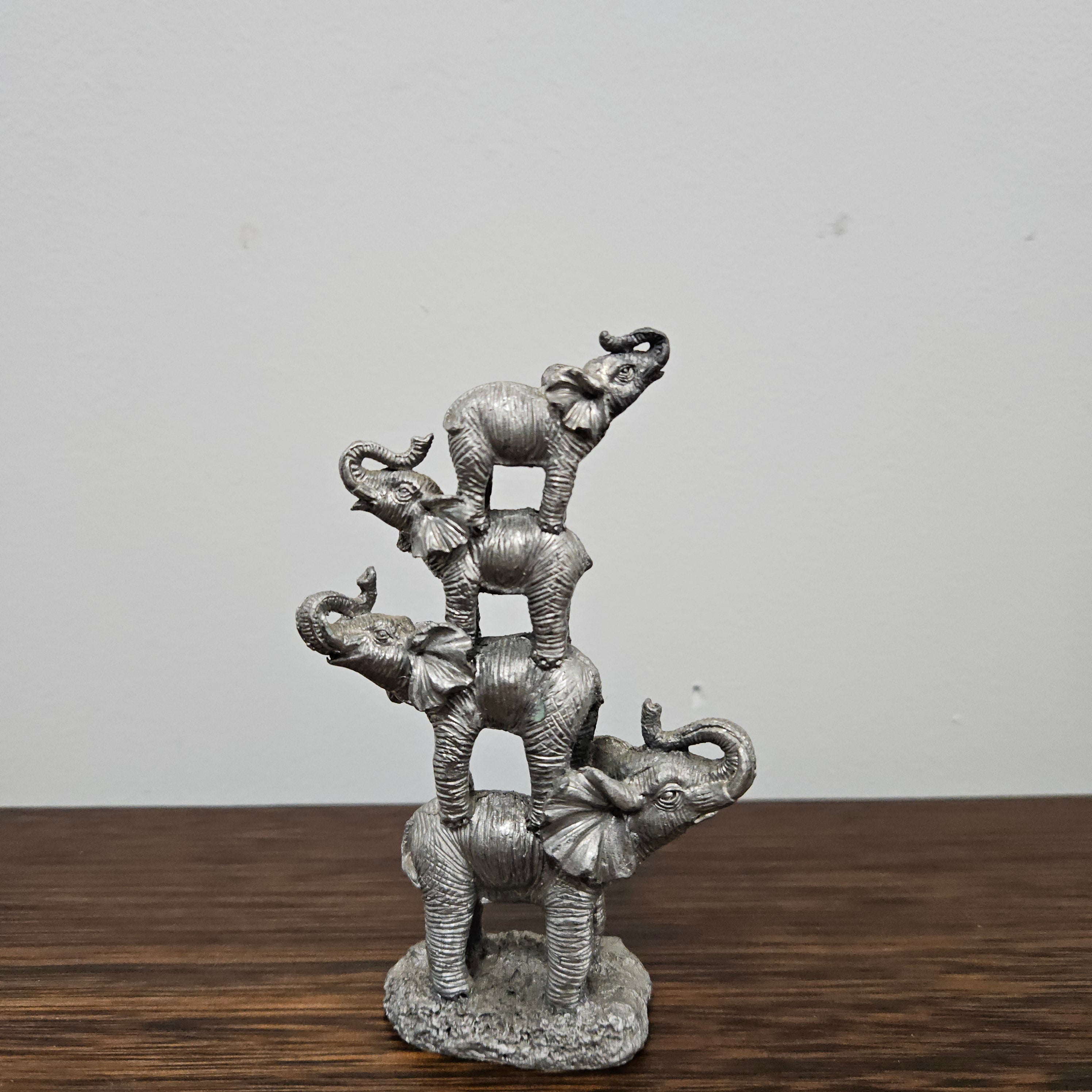 Heavy Pewter Elephant Group | Antique & Vintage | Moonee Ponds Antiques | Australia Wide Delivery