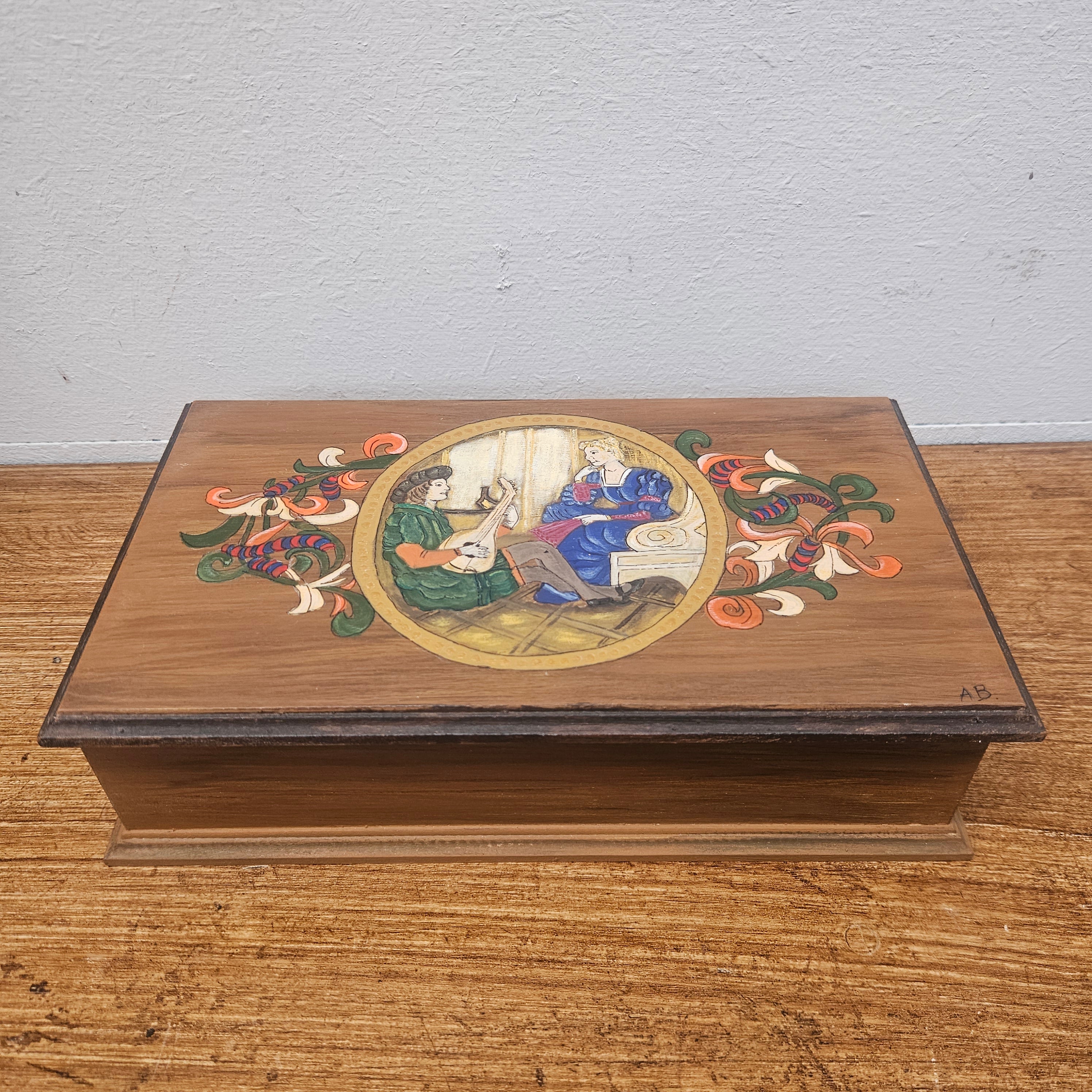 Vintage Hand Made & Painted Jewellery Box | Antique & Vintage | Moonee Ponds Antiques | Australia Wide Delivery