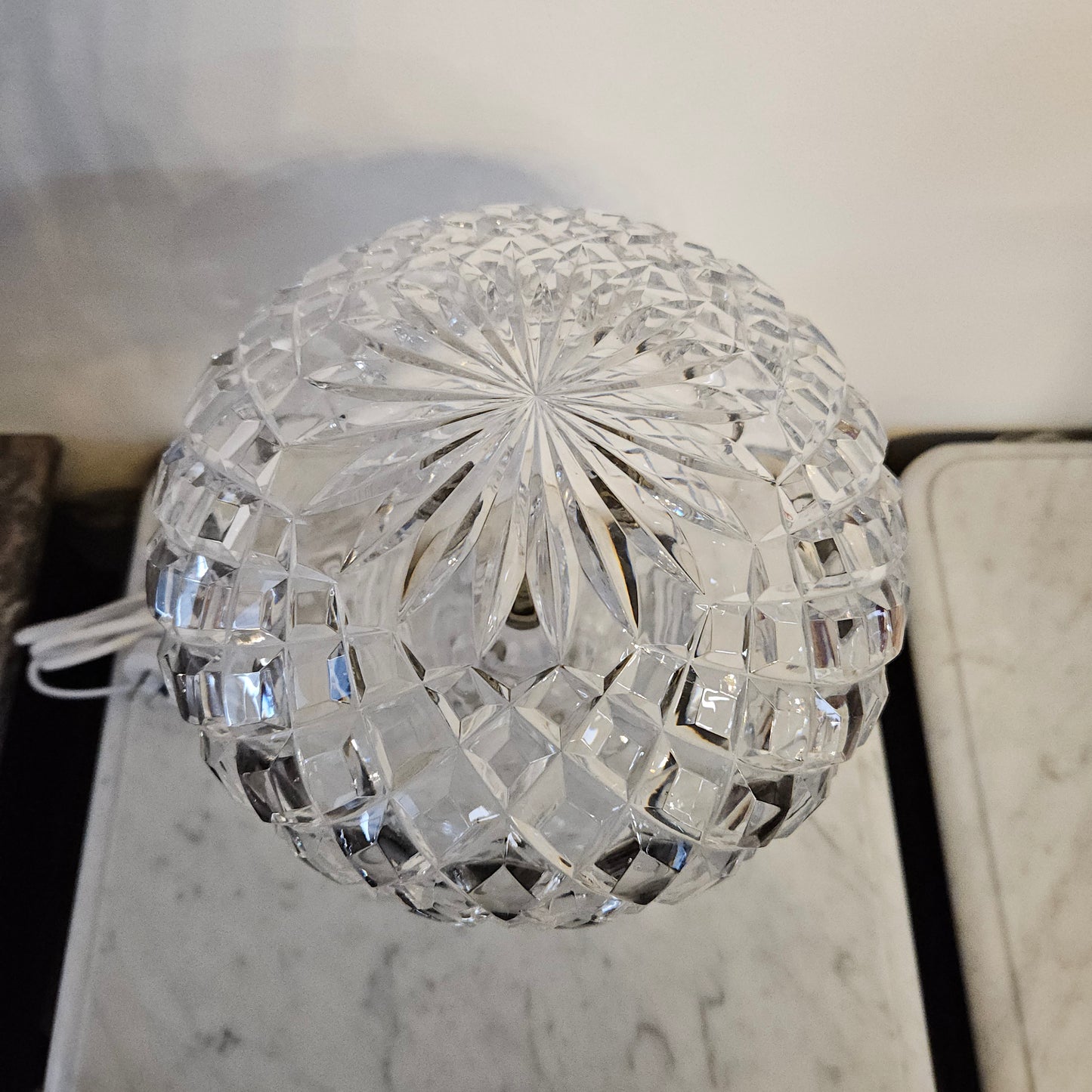 Vintage Bohemian Crystal Boudoir Table Lamp