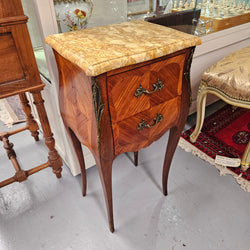 Louis XV Style Marble Top Bedside Table | Antique & Vintage | Moonee Ponds Antiques | Australia Wide Delivery