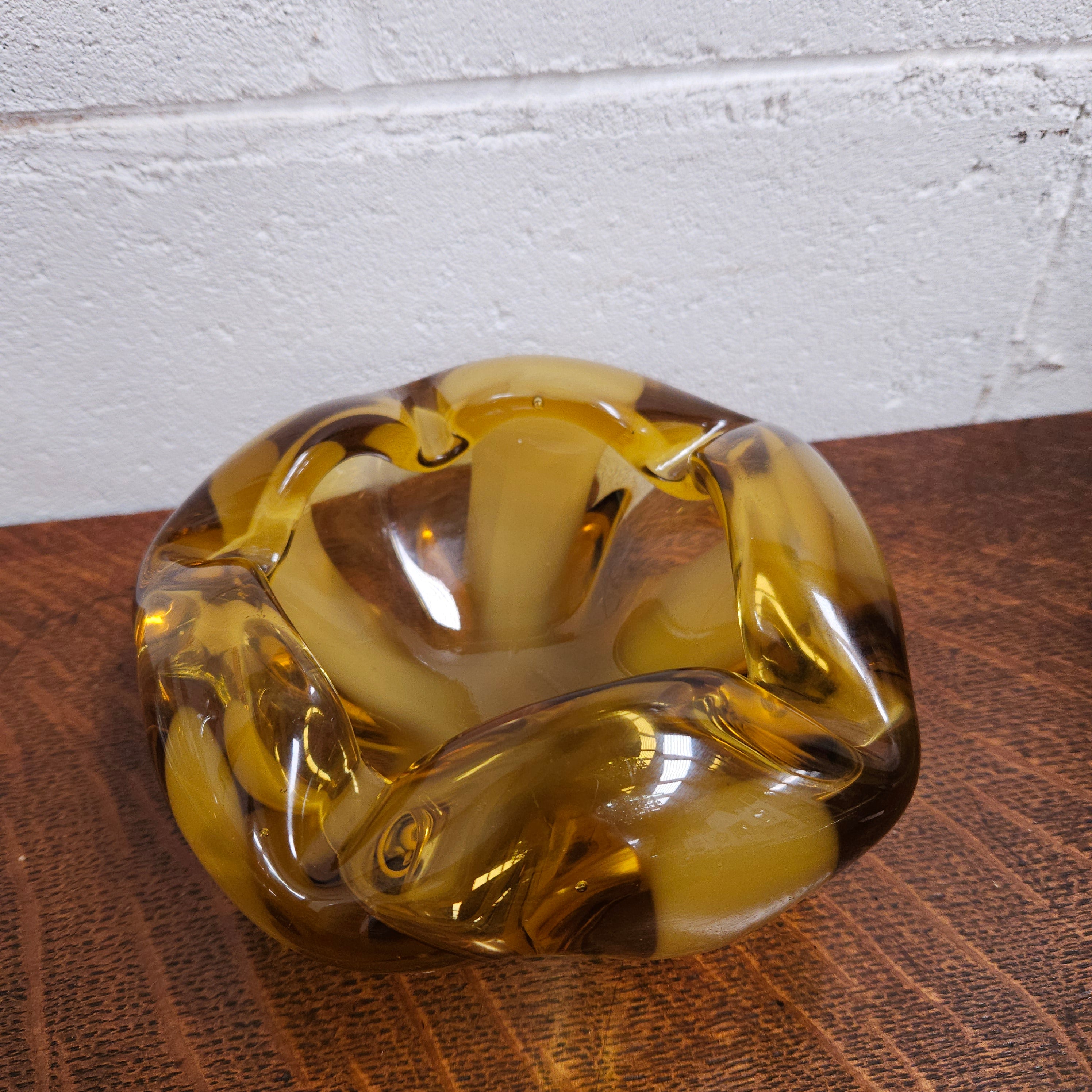 Amber Murano Glass Bowl | Antique & Vintage | Moonee Ponds Antiques | Australia Wide Delivery