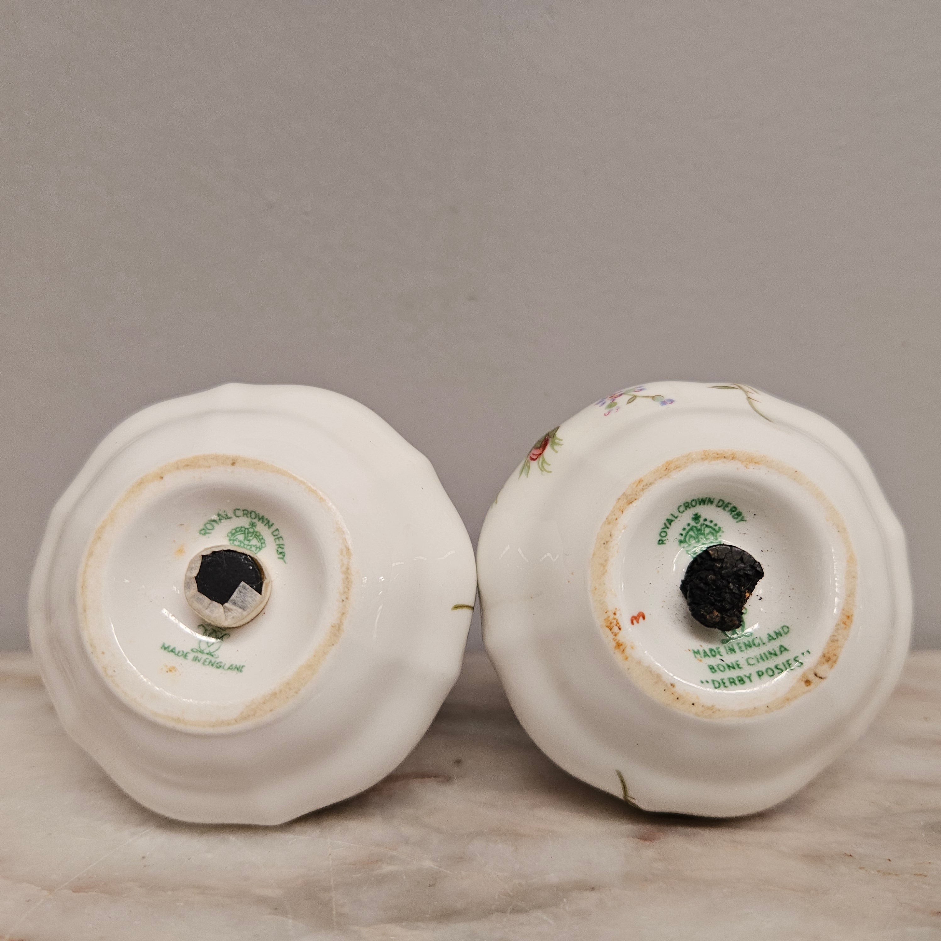 Vintage Royal Crown Derby Salt & Pepper Shakers | Antique & Vintage | Moonee Ponds Antiques | Australia Wide Delivery