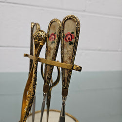 Vintage Five Piece Manicure Set On Stand | Antique & Vintage | Moonee Ponds Antiques | Australia Wide Delivery