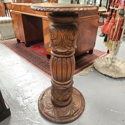 Nicely Carved French Oak Pedestal | Antique & Vintage | Moonee Ponds Antiques | Australia Wide Delivery
