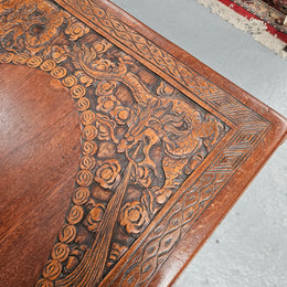 Oriental Carved Camphor Wood Chest