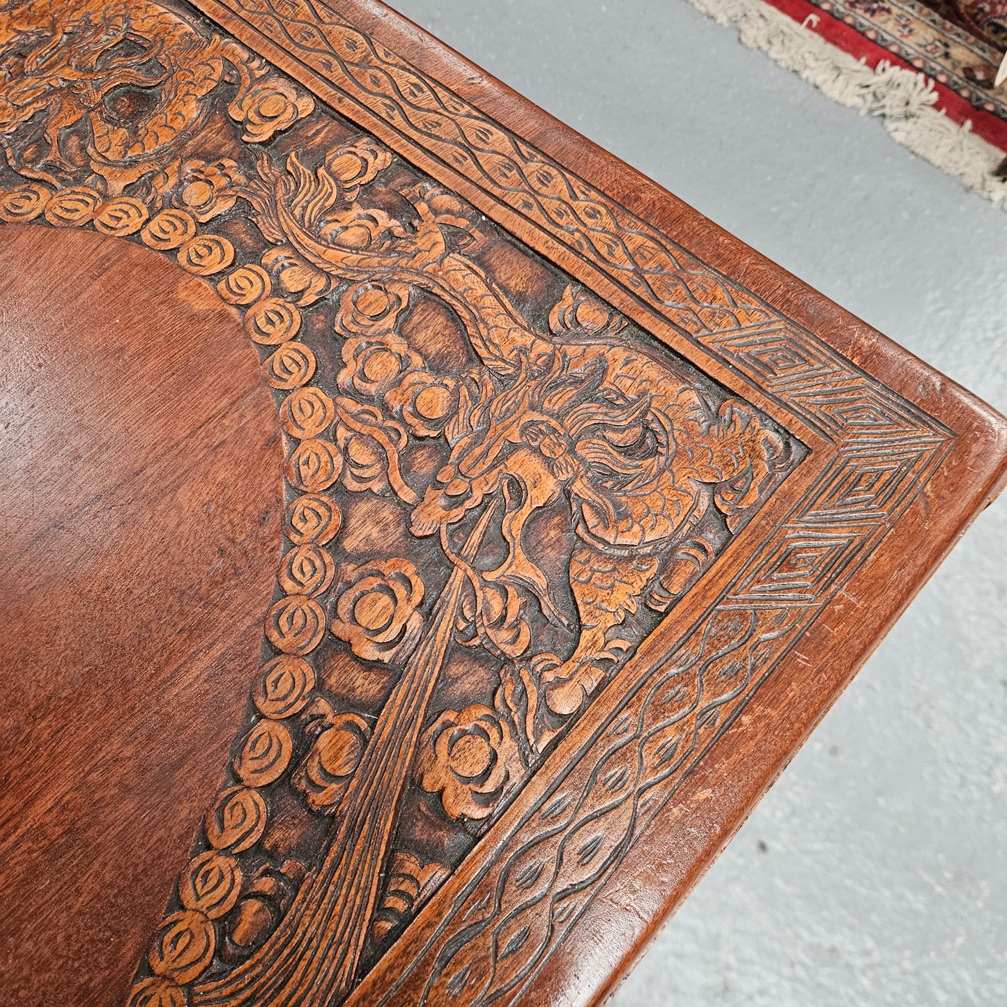 Oriental Carved Camphor Wood Chest