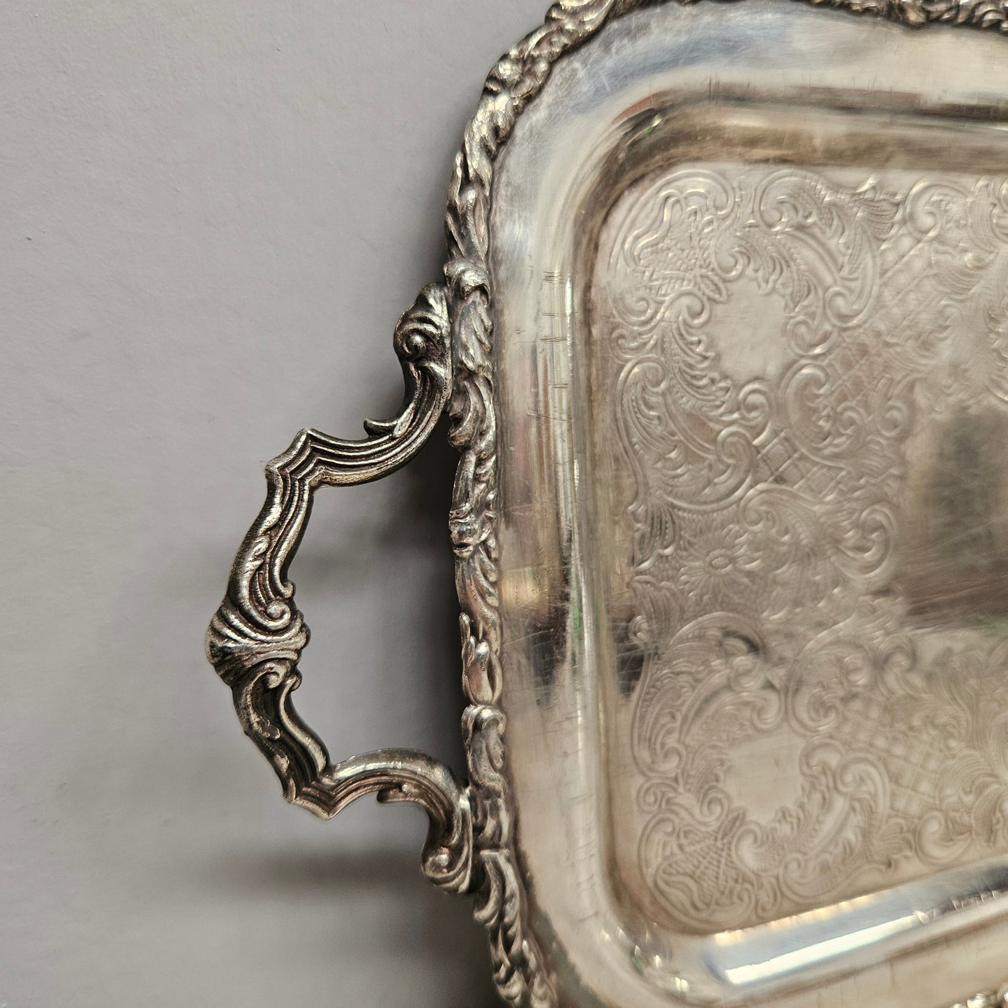Vintage Sheffield Silver Plated Tray