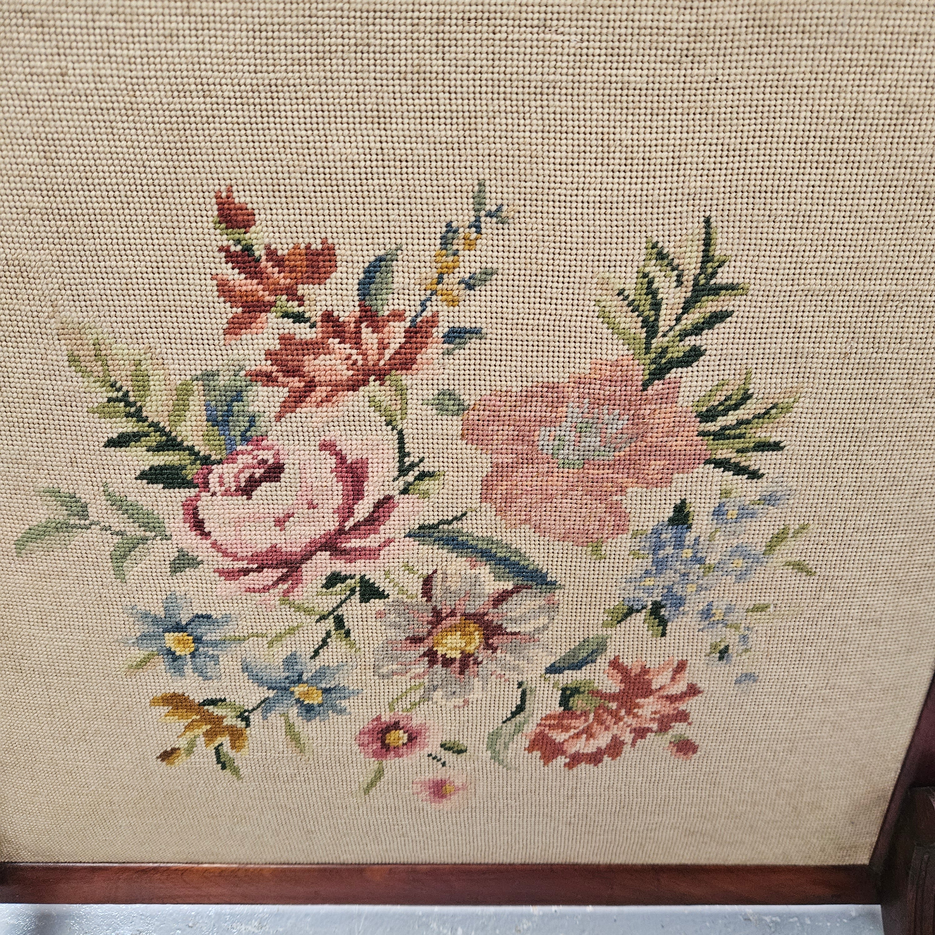 Decorative Tapestry Fire Screen | Antique & Vintage | Moonee Ponds Antiques | Australia Wide Delivery