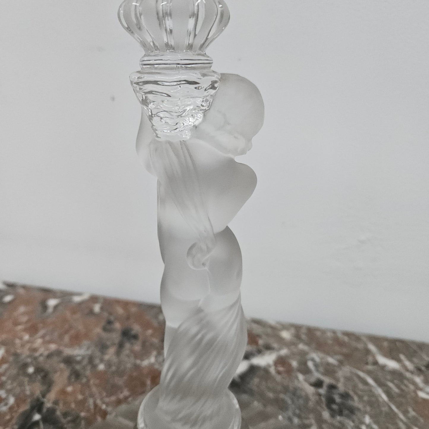 French Baccarat Crystal Hurricane Candle Lamp