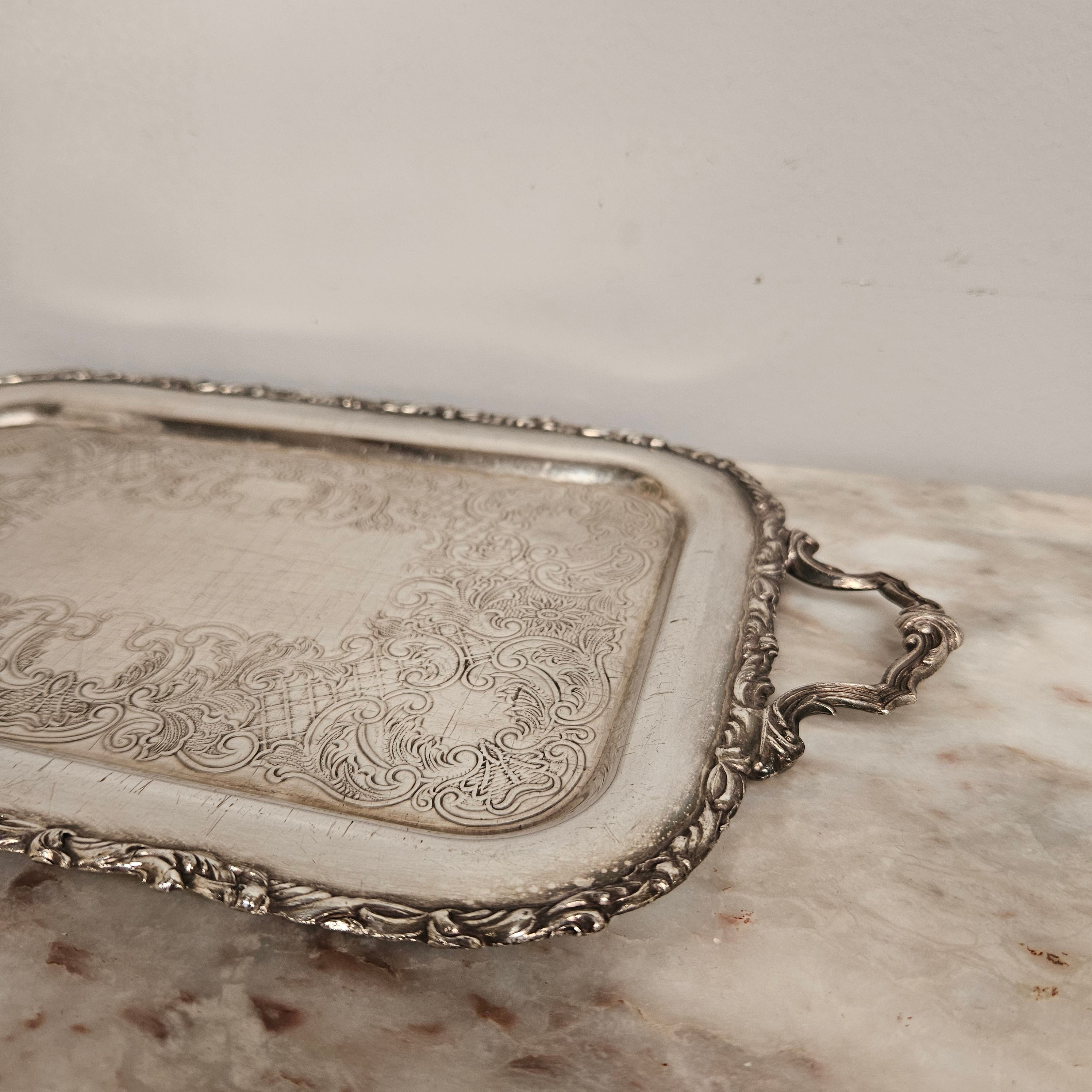 Vintage Sheffield Silver Plated Tray | Antique & Vintage | Moonee Ponds Antiques | Australia Wide Delivery