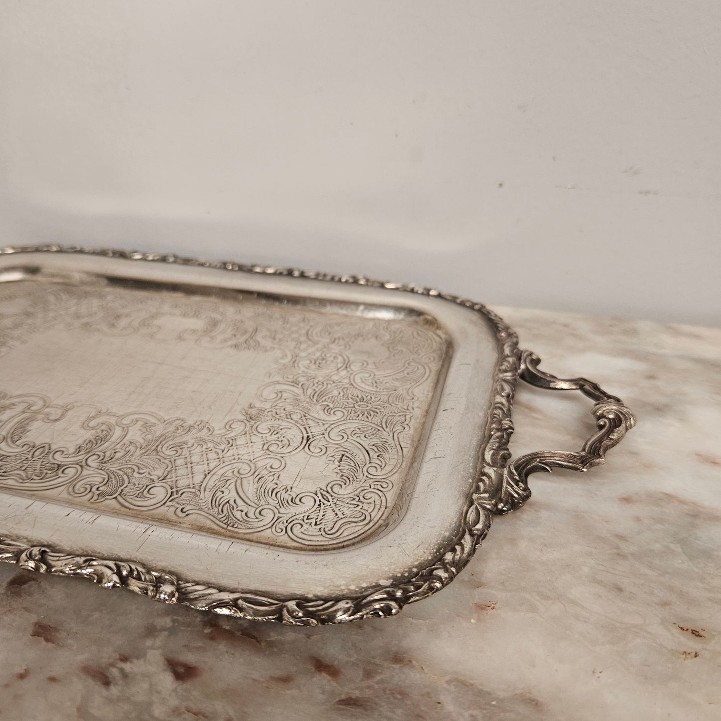 Vintage Sheffield Silver Plated Tray