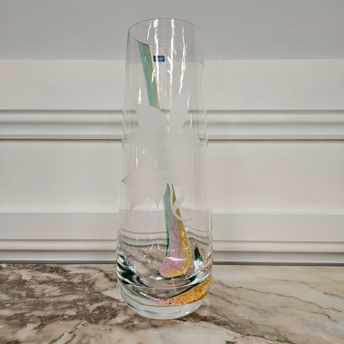 Beautiful Floral Glass Vase