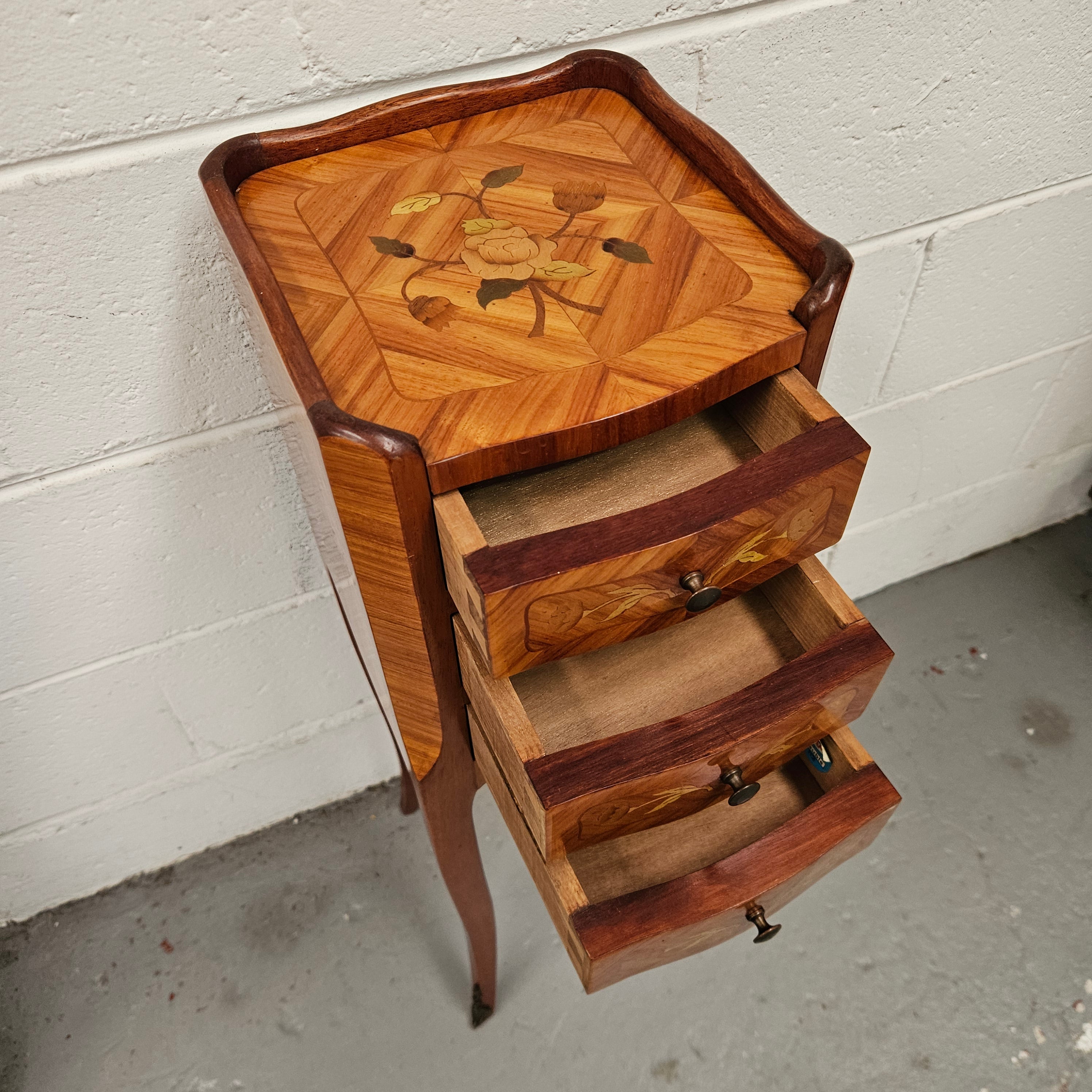 Miniature Marquetry Inlaid Louis XV Style Lamp Table | Antique & Vintage | Moonee Ponds Antiques | Australia Wide