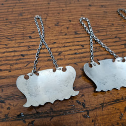 Set of Four Vintage Silver Decanter Labels | Antique & Vintage | Moonee Ponds Antiques | Australia Wide Delivery
