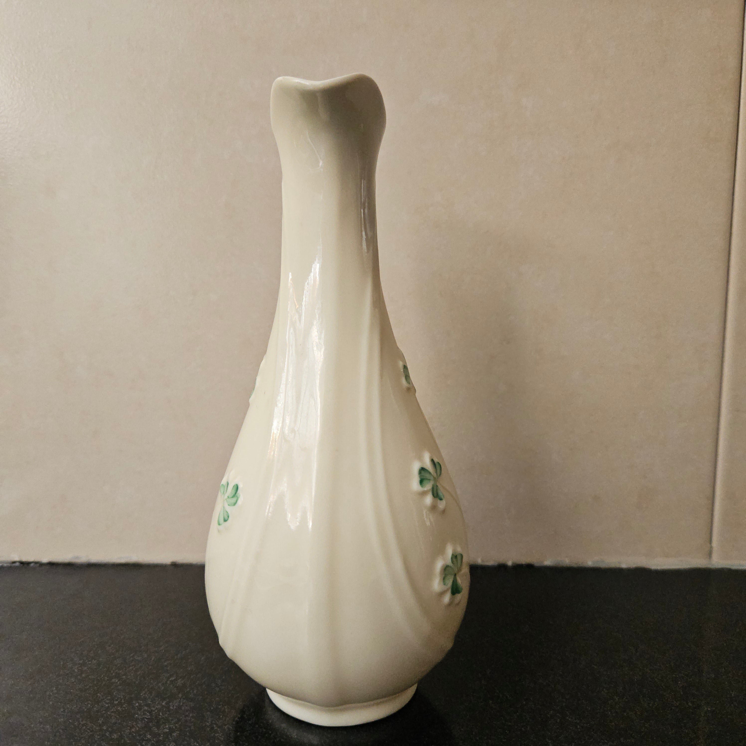 Large Belleek Shamrock Pitcher