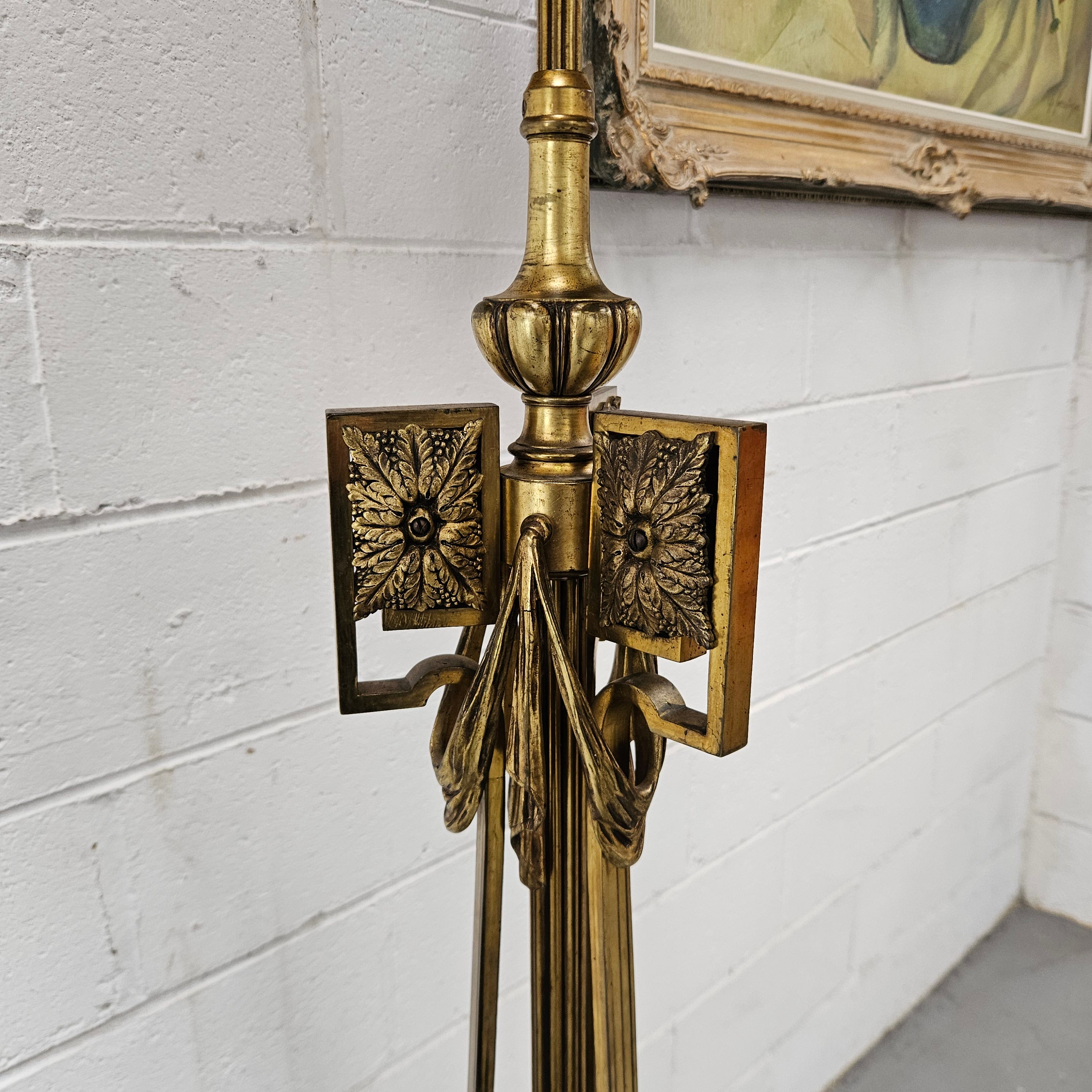 Napolean Style Gilt Standard Lamp & Shade | Antique & Vintage | Moonee Ponds Antiques | Australia Wide