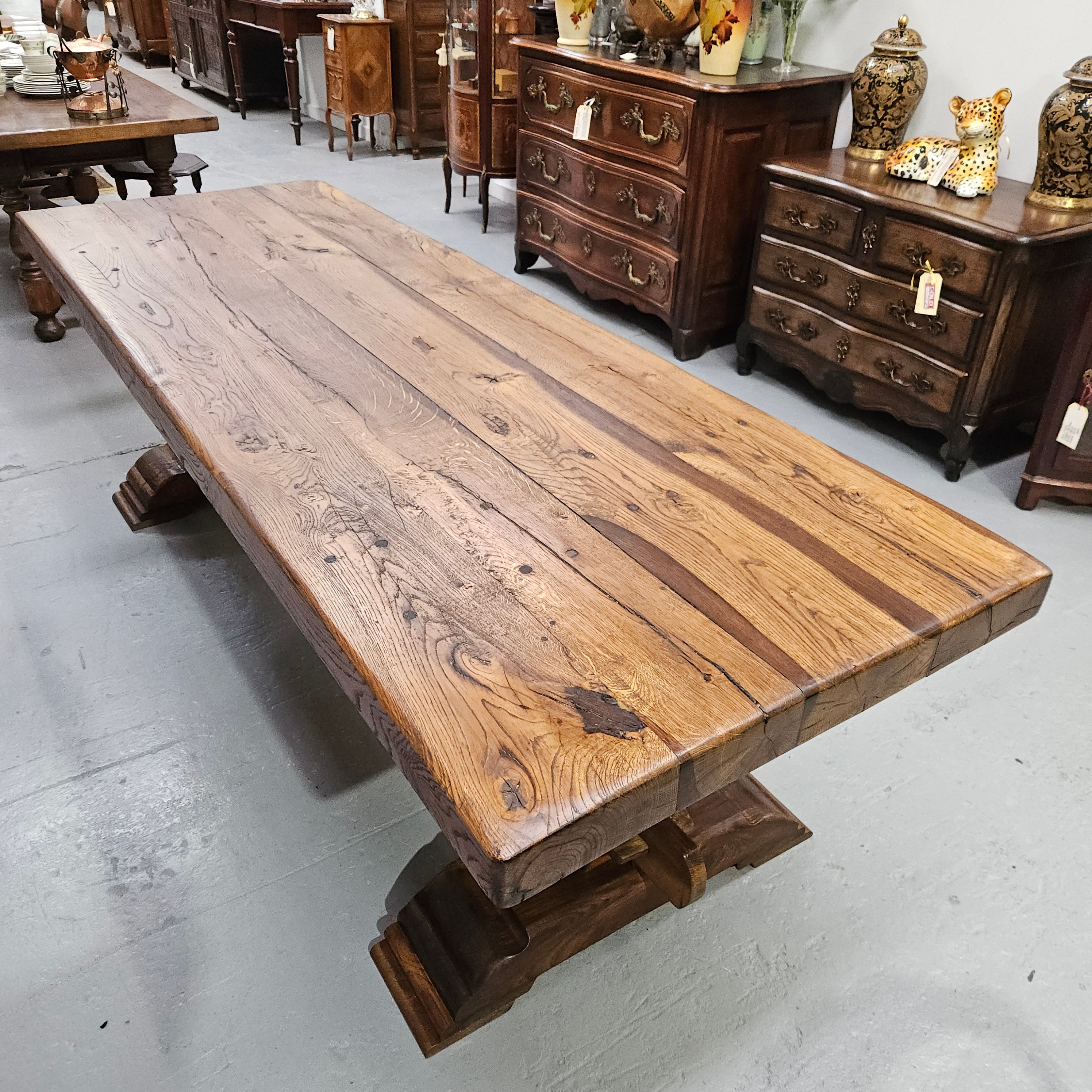 Stunning French Oak Monastery Dining Table | Antique & Vintage | Moonee Ponds Antiques | Australia Wide Delivery