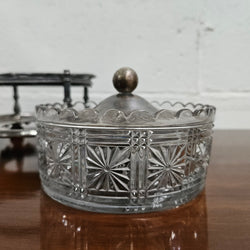 Victorian Walker & Hall Silver & Glass Insert Butter Dish | Antique & Vintage | Moonee Ponds Antiques | Australia Wide Delivery