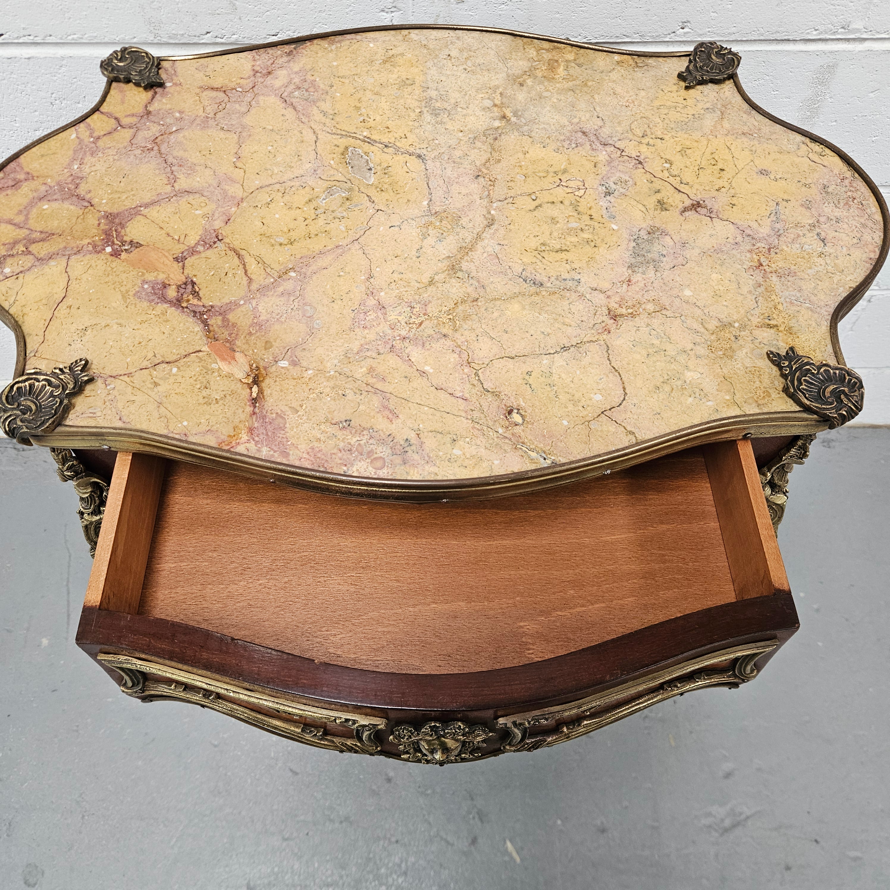 Antique French Marble Top & Ormolu Mounted Side Table | Antique & Vintage | Moonee Ponds Antiques | Australia Wide