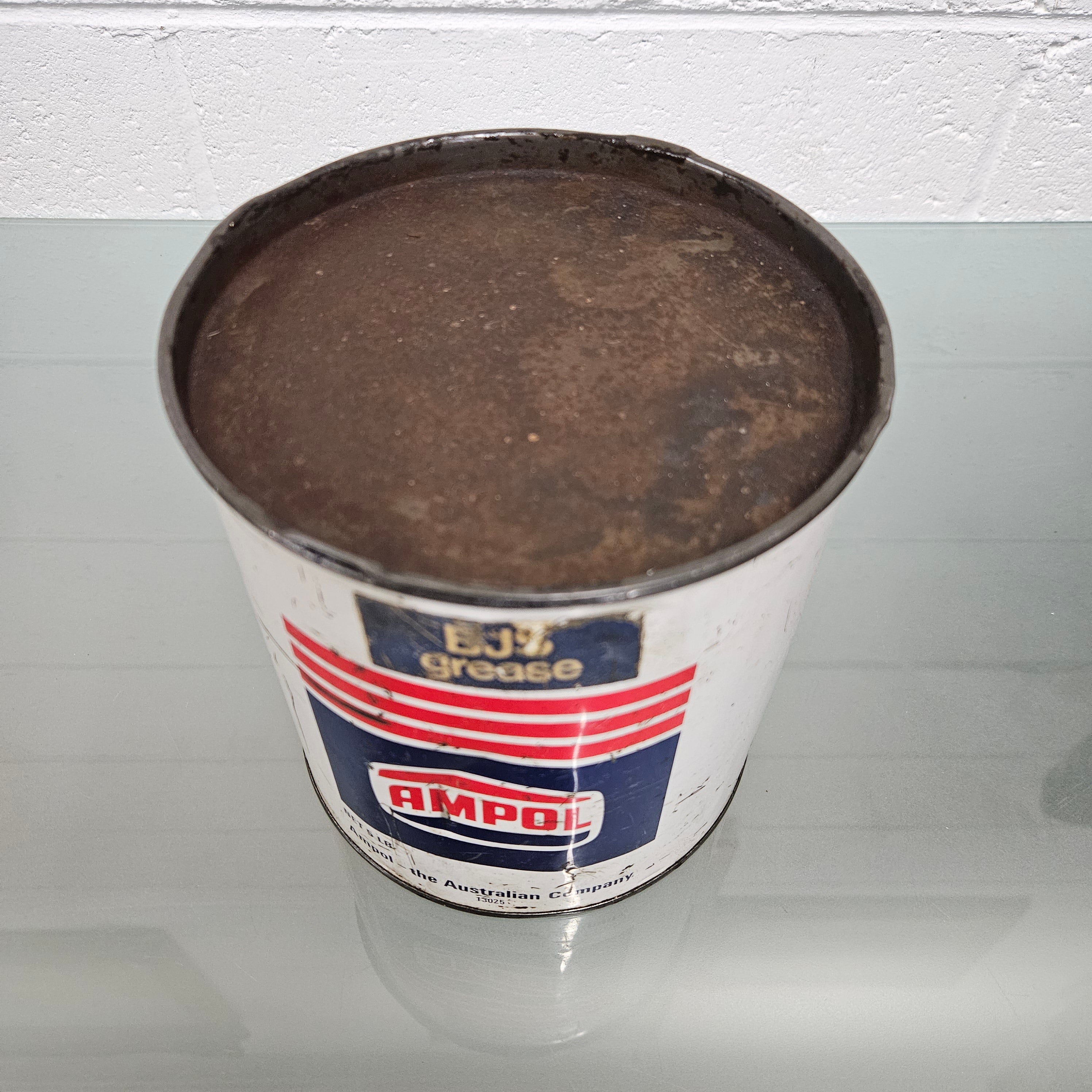 Early Vintage Ampol 5lb Grease Tin | Antique & Vintage | Moonee Ponds Antiques | Australia Wide Delivery