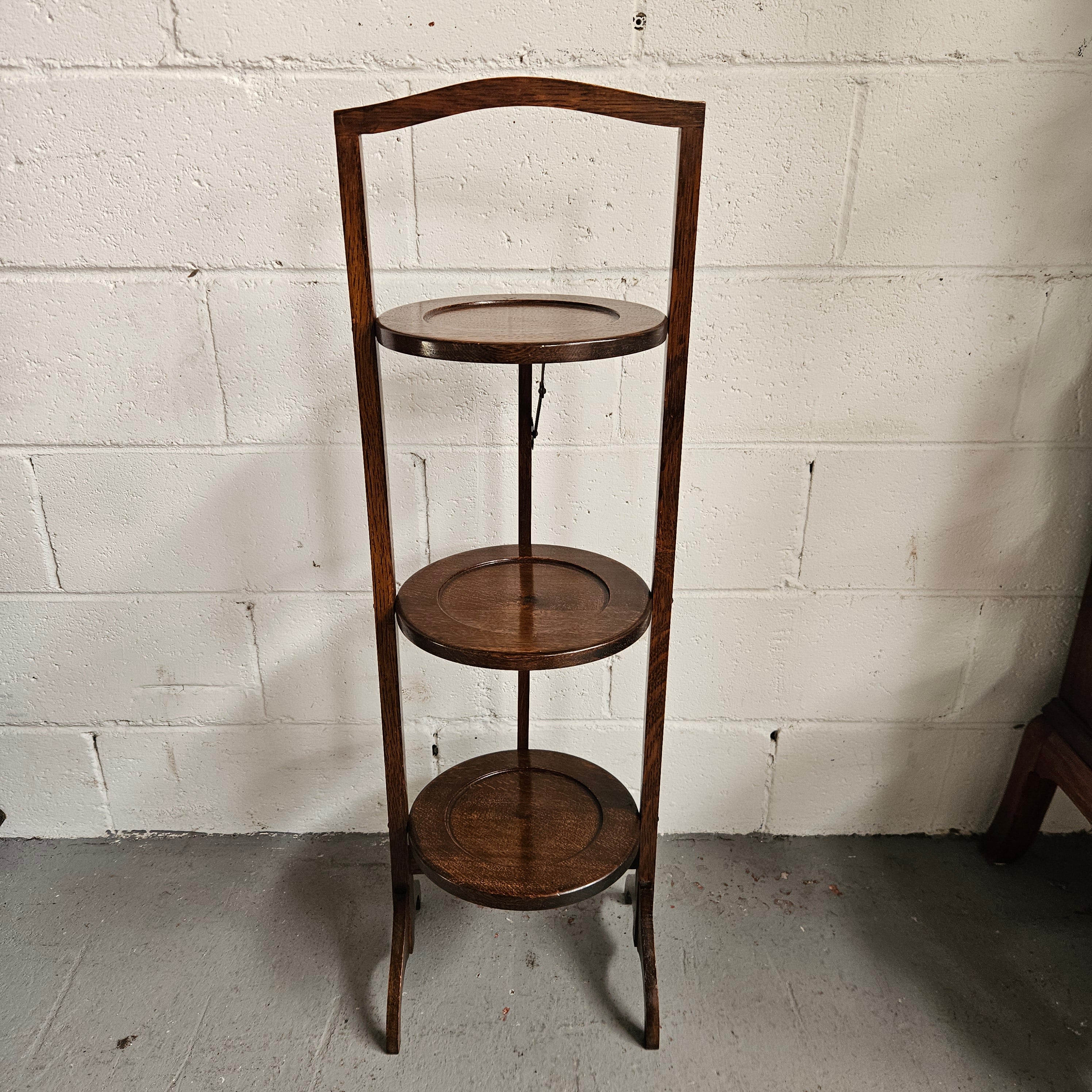 3 Tier Foldable Mahogany Cake Stand | Antique & Vintage | Moonee Ponds Antiques | Australia Wide Delivery