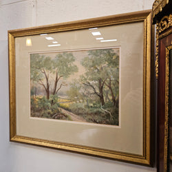 Water Colour of Country Scene Framed | Antique & Vintage | Moonee Ponds Antiques | Australia Wide Delivery