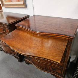 Pair of Georgian Style Chest of Drawers With Four Drawers & a Pull-Out