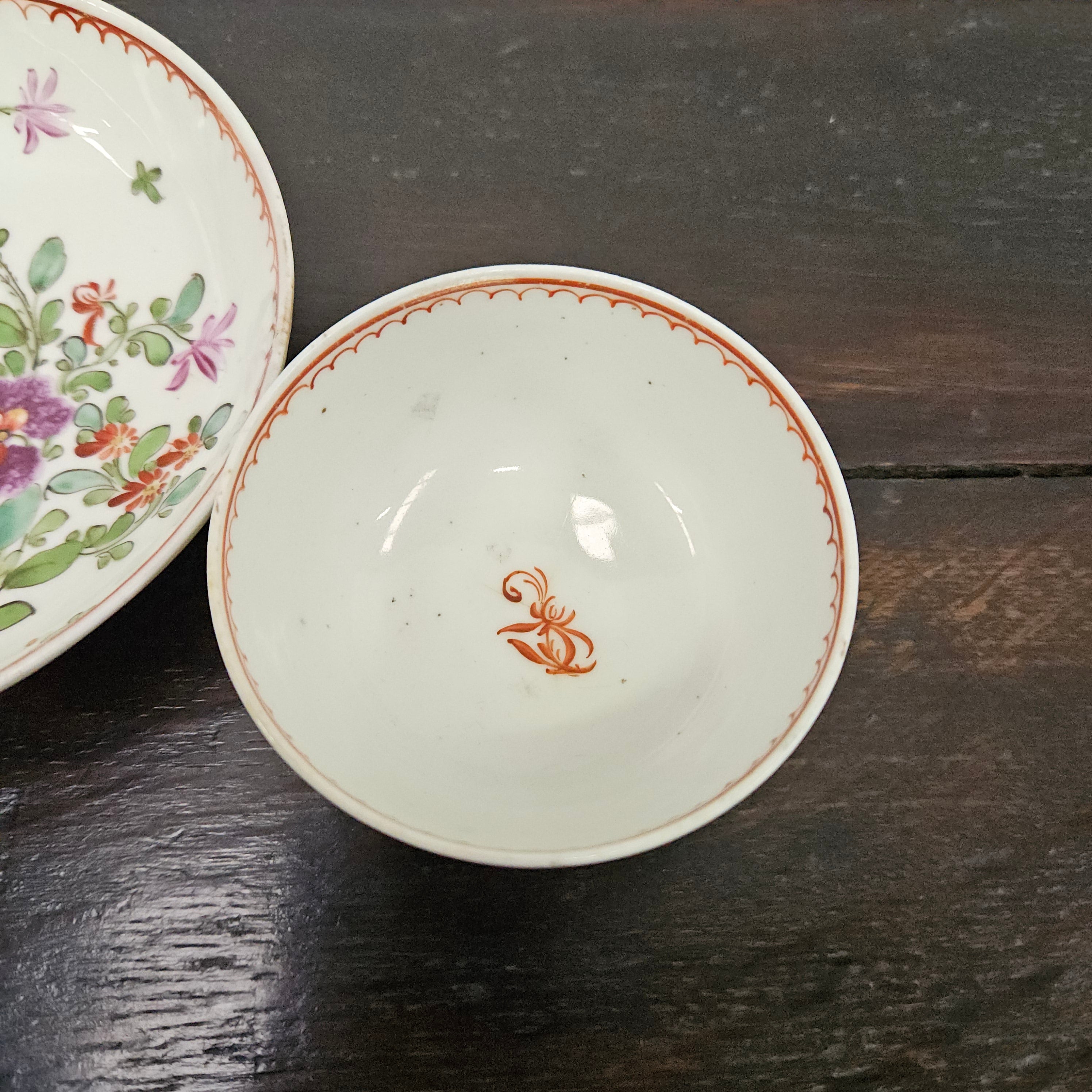 Lowescroft 18th Century Tea Bowl & Saucer | Antique & Vintage | Moonee Ponds Antiques | Australia Wide Delivery