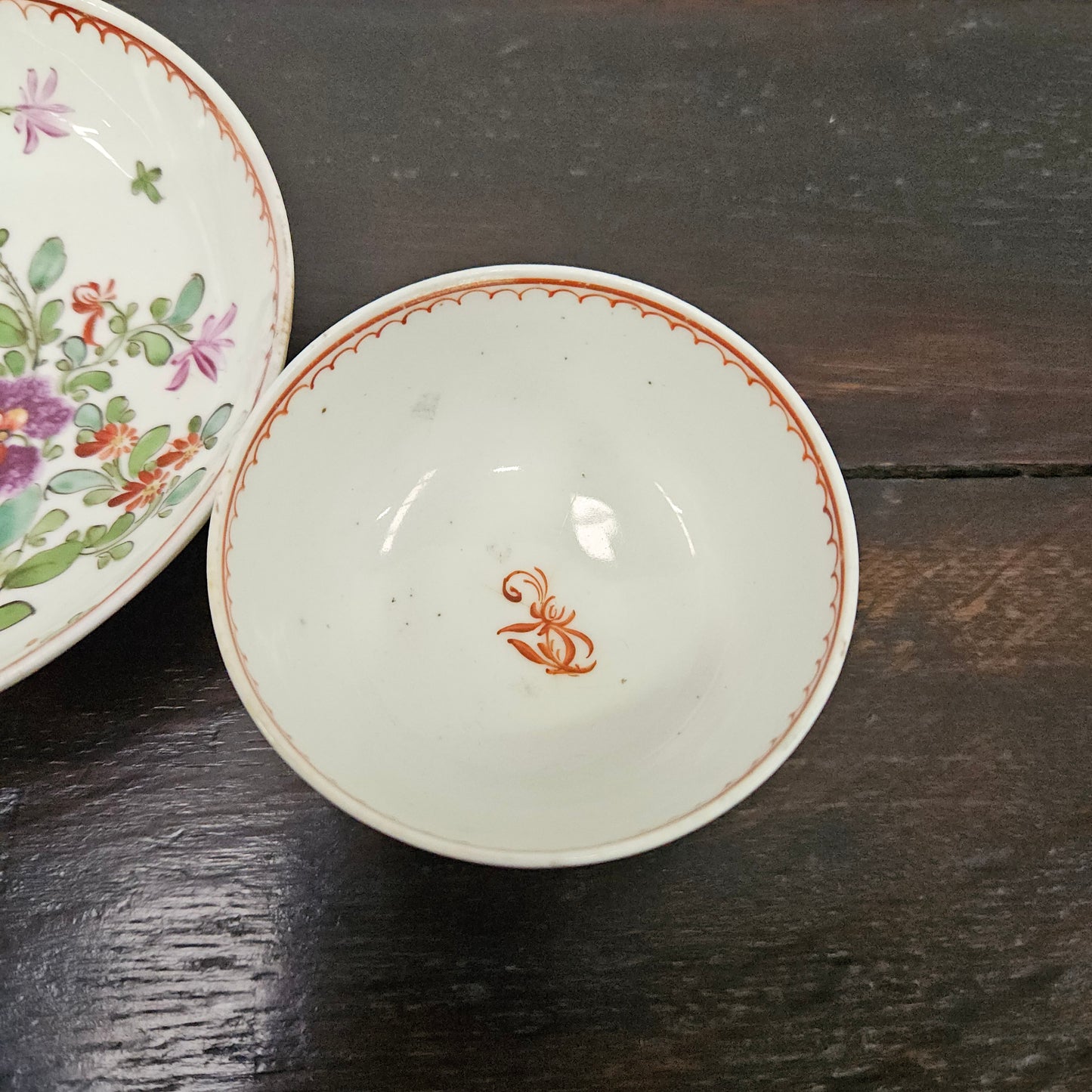 Lowescroft 18th Century Tea Bowl & Saucer