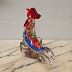 Vintage Art Glass Rooster | Antique & Vintage | Moonee Ponds Antiques | Australia Wide Delivery