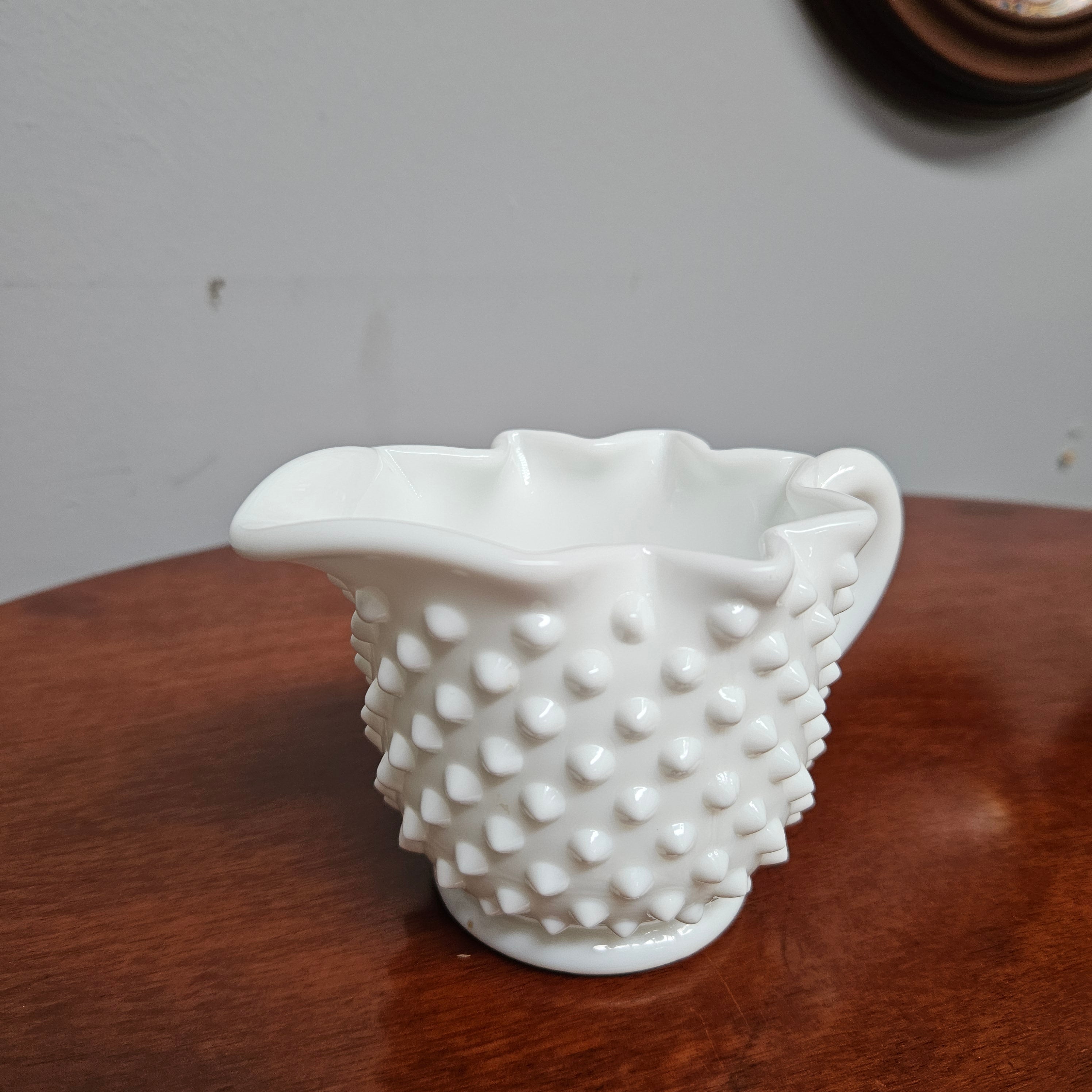 Vintage Fenton Milk Glass Jug