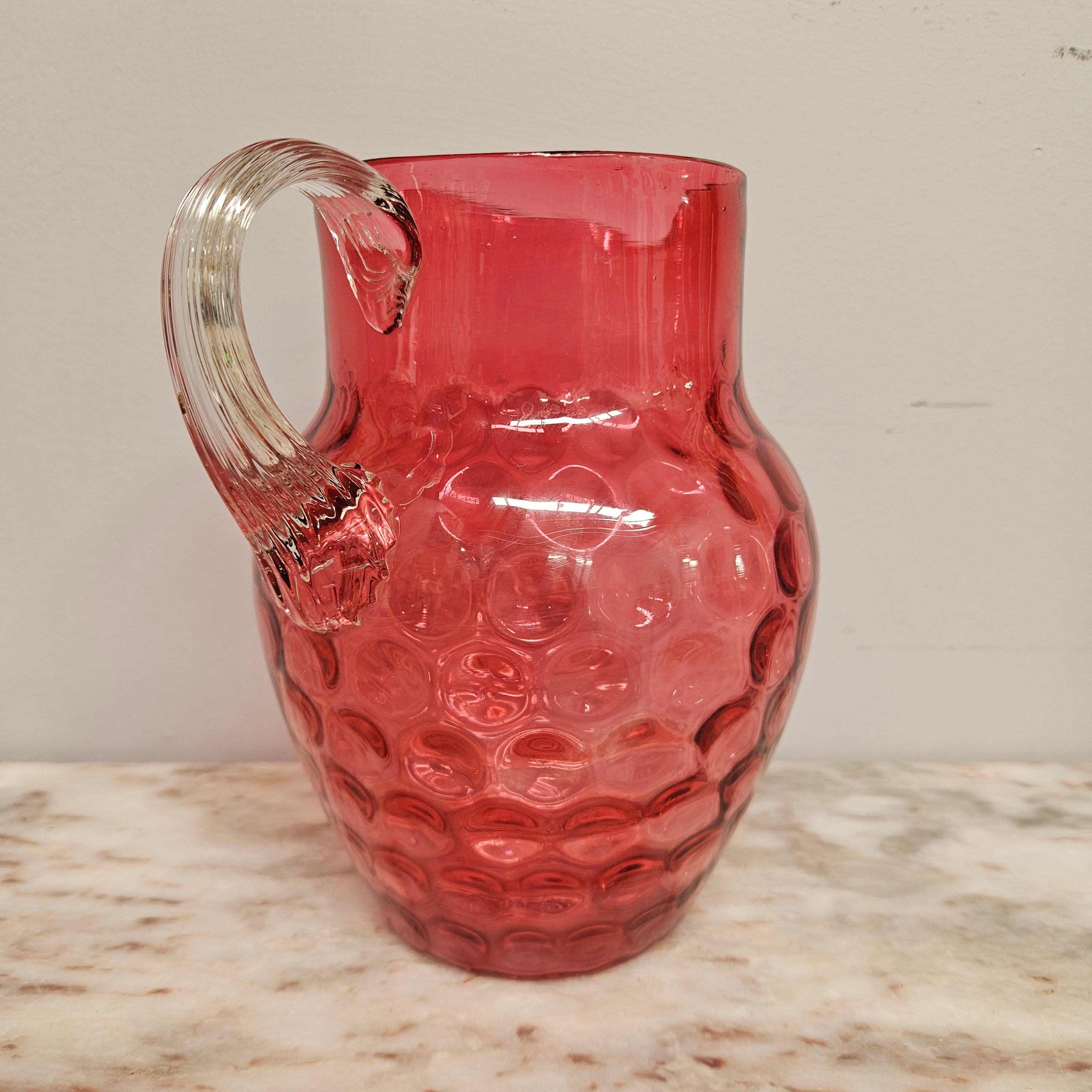 Victorian Cranberry Glass Pitcher Jug | Antique & Vintage | Moonee Ponds Antiques | Australia Wide