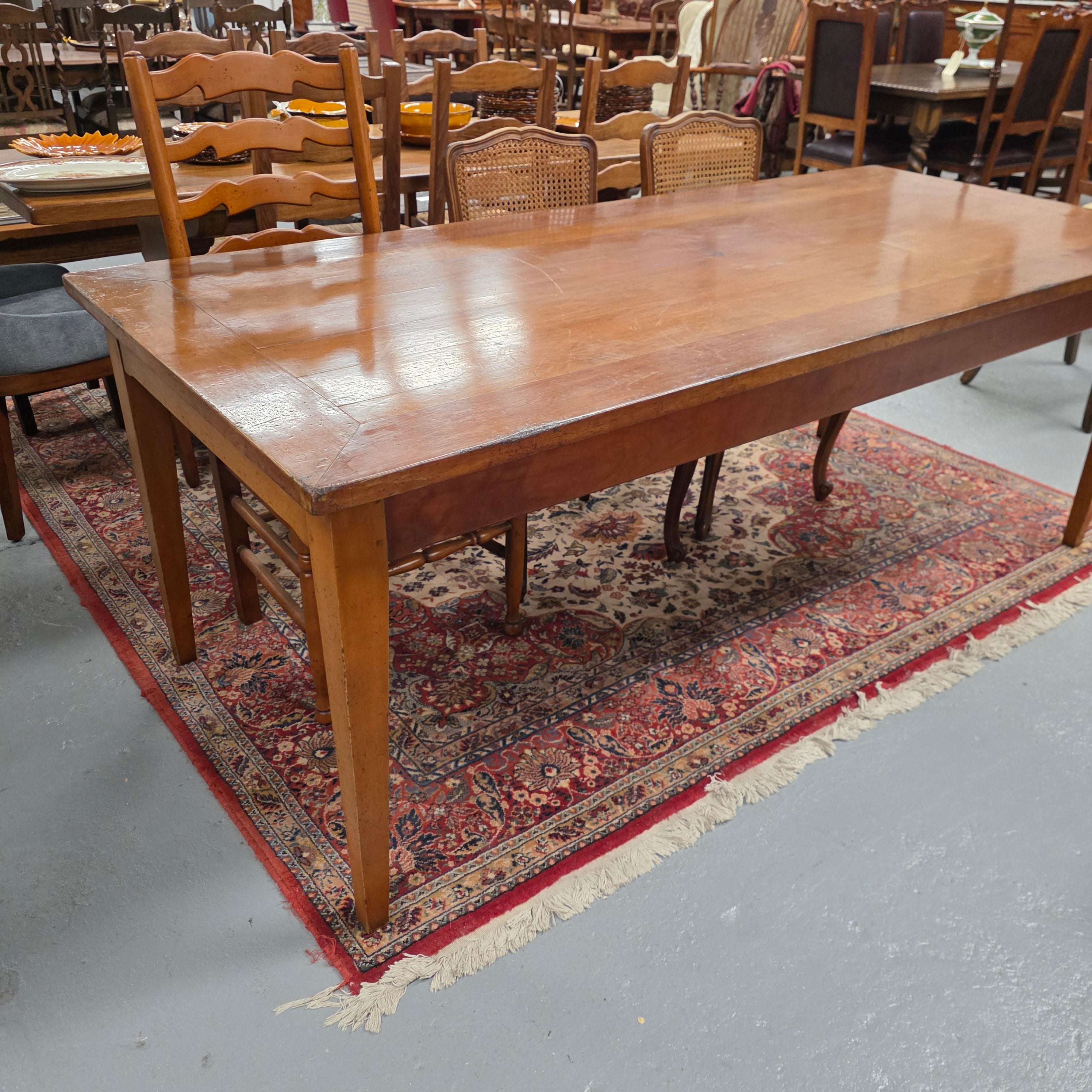 Just Arrived French Fruit Wood Farmhouse Table | Antique & Vintage | Moonee Ponds Antiques | Australia Wide Delivery