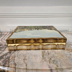 Florentine Gilded Wooden Box Displaying A Scene of Venice. | Antique & Vintage | Moonee Ponds Antiques | Australia Wide Delivery