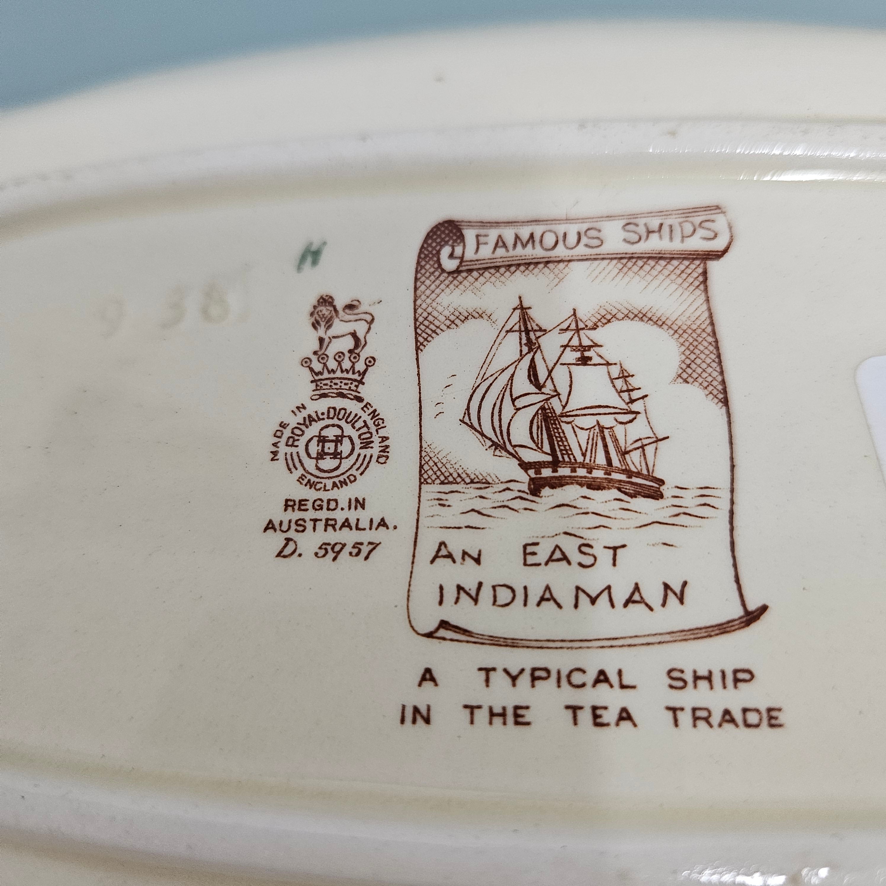Royal Doulton Dish Featuring A Sailing Ship | Antique & Vintage | Moonee Ponds Antiques | Australia Wide Delivery