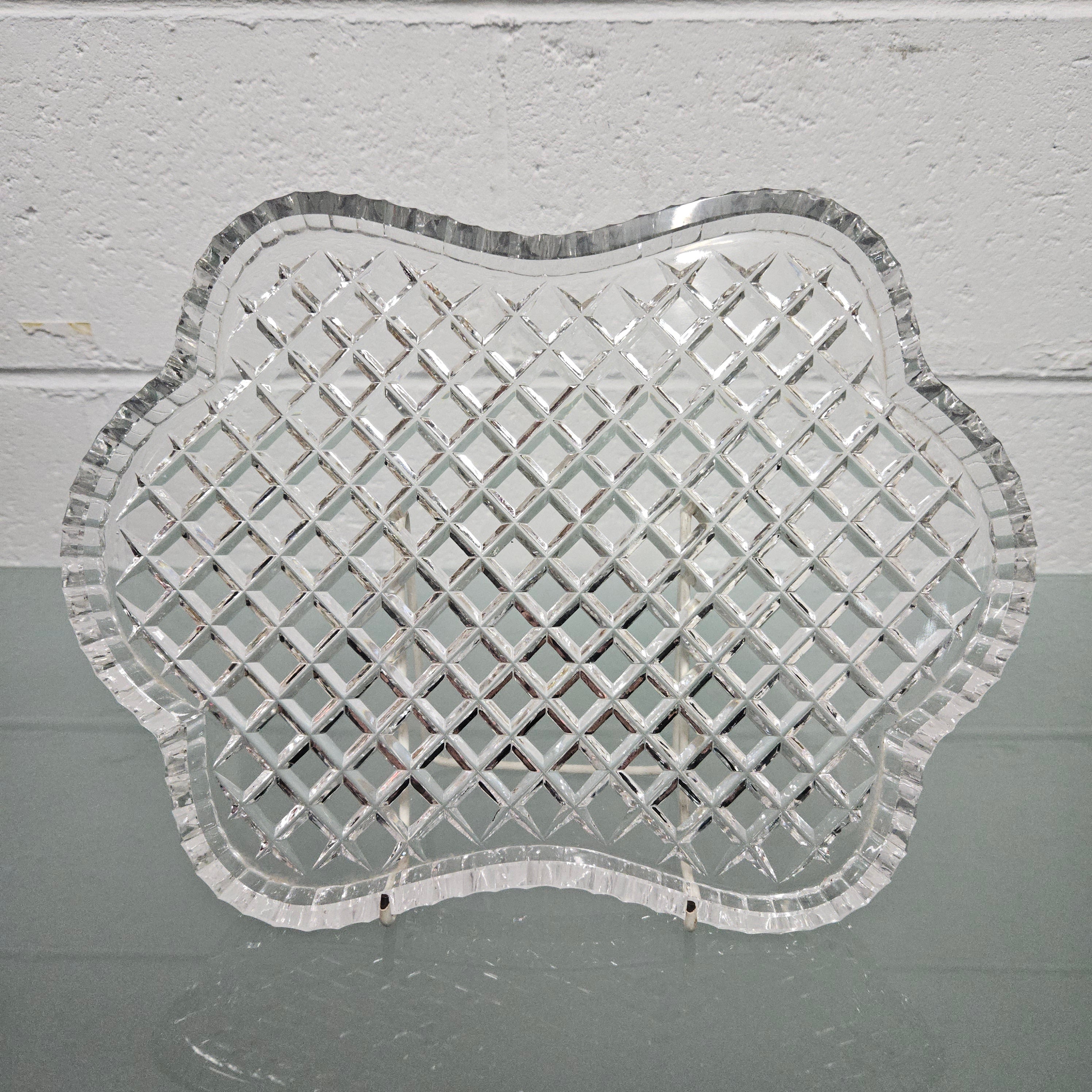 Large Cut Crystal Tray | Antique & Vintage | Moonee Ponds Antiques | Australia Wide Delivery