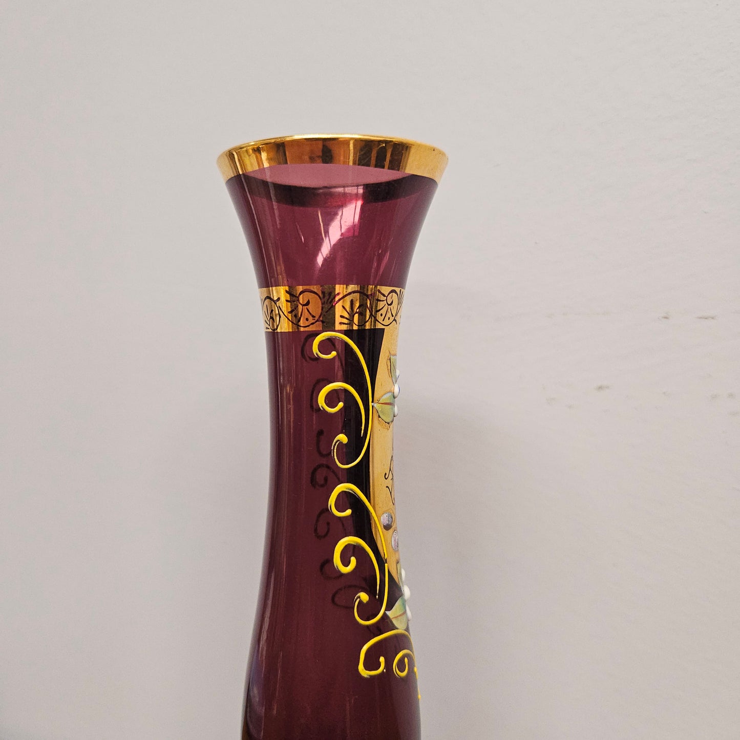 Amethyst Gilt & Enamel Vase
