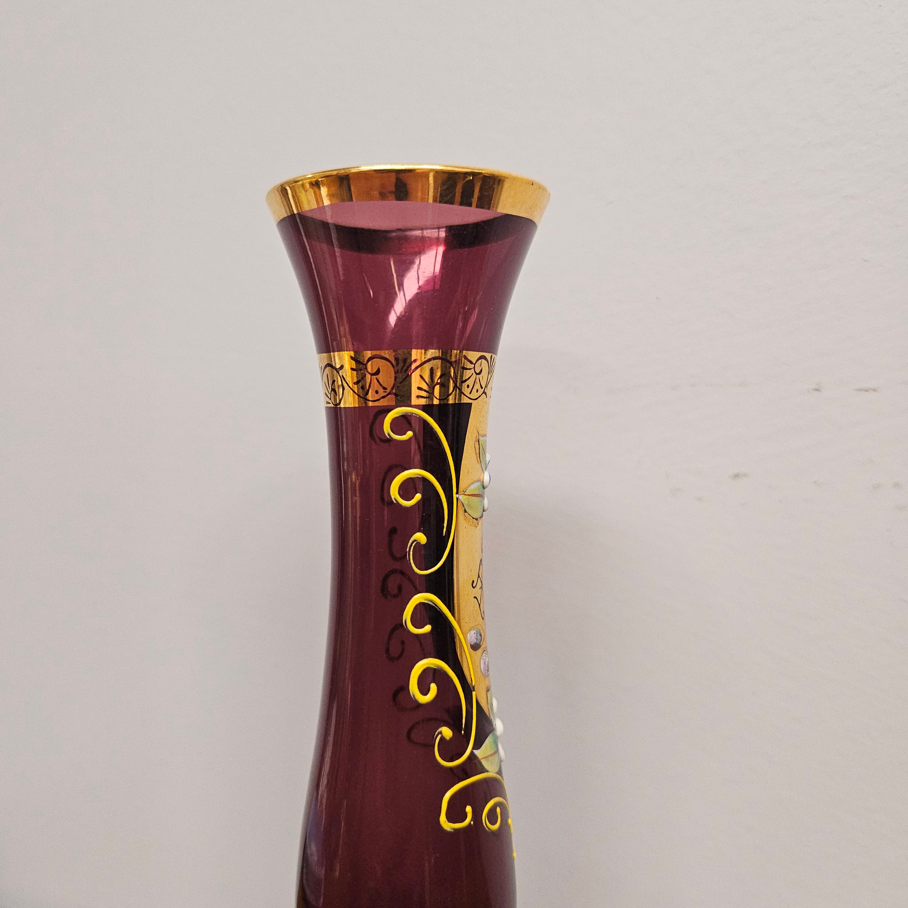 Amethyst Gilt & Enamel Vase | Antique & Vintage | Moonee Ponds Antiques | Australia Wide Delivery