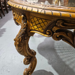 Decorative Louis XV Style Round Cane Coffee Table | Antique & Vintage | Moonee Ponds Antiques | Australia Wide Delivery