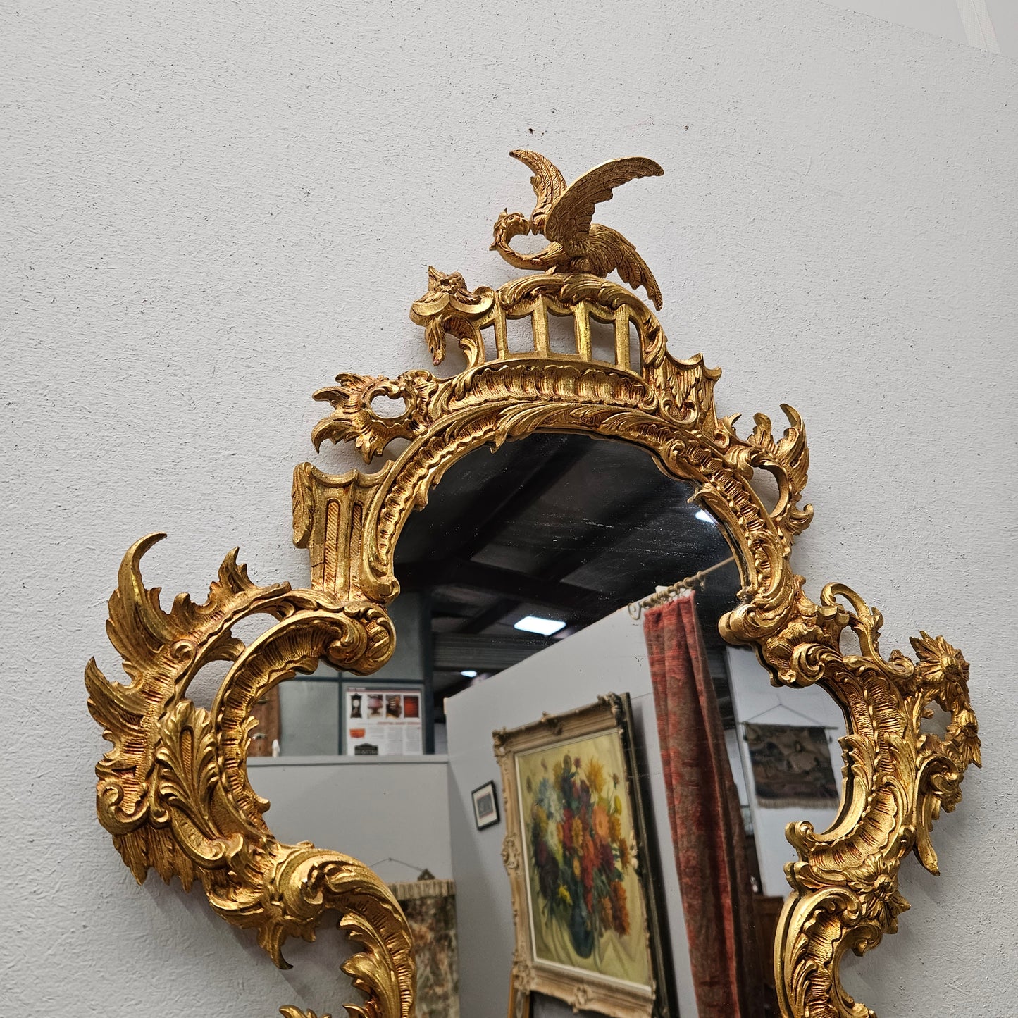 Antique French Gilt Bronze Louis XV Style Mirror