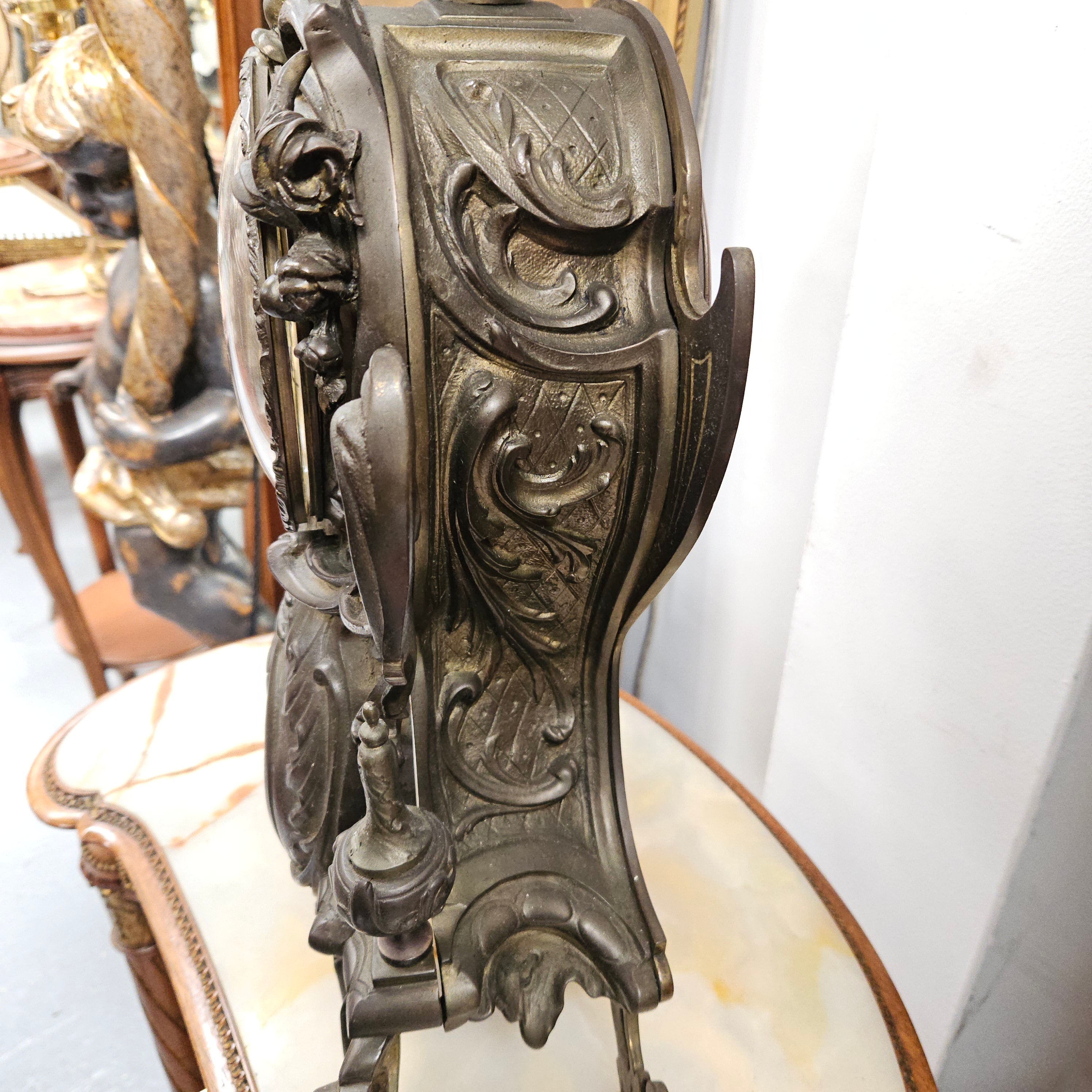 19th Century Bronze Mantle Clock | Antique & Vintage | Moonee Ponds Antiques | Australia Wide Delivery