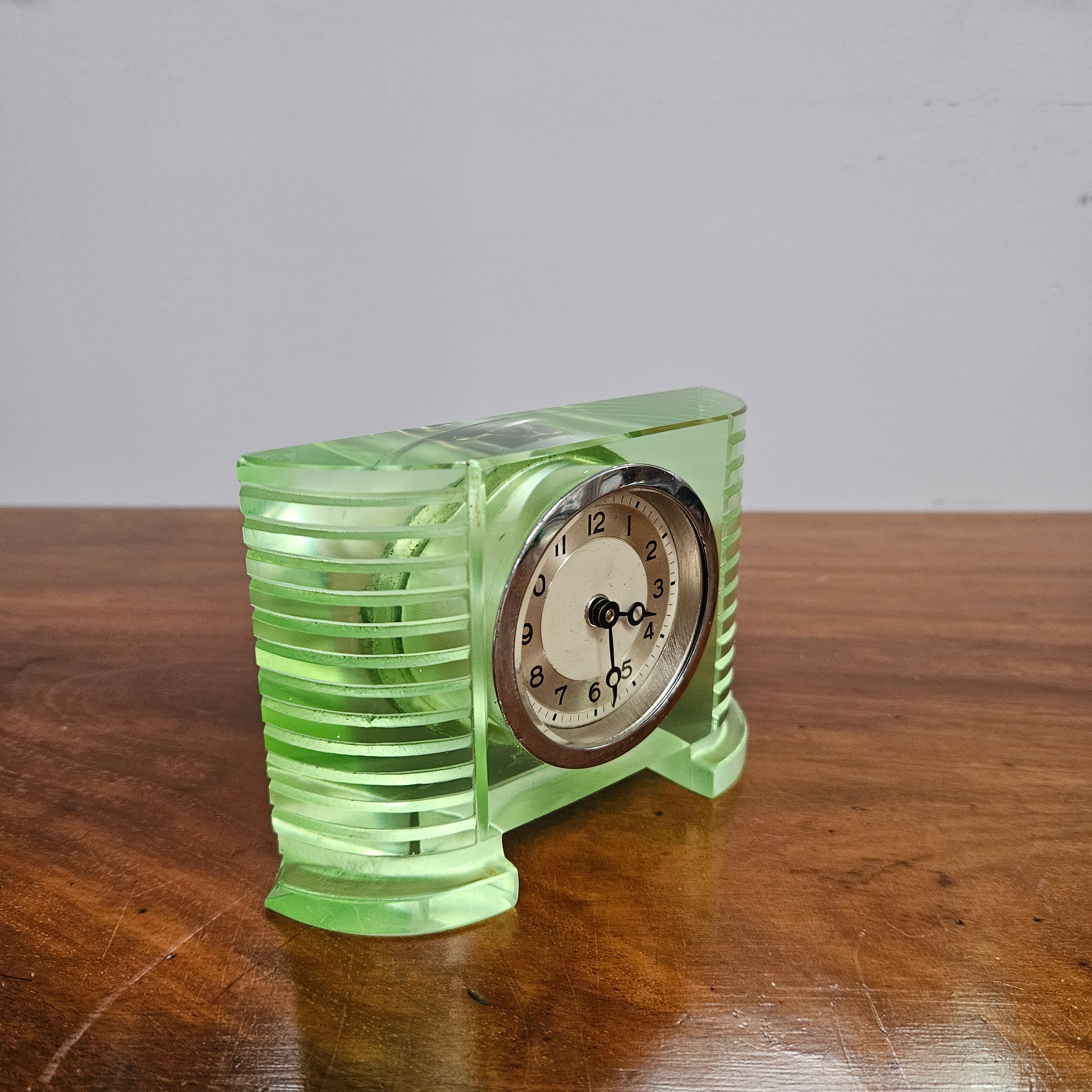 Vintage Uranium Glass Desk Clock | Antique & Vintage | Moonee Ponds Antiques | Australia Wide Delivery