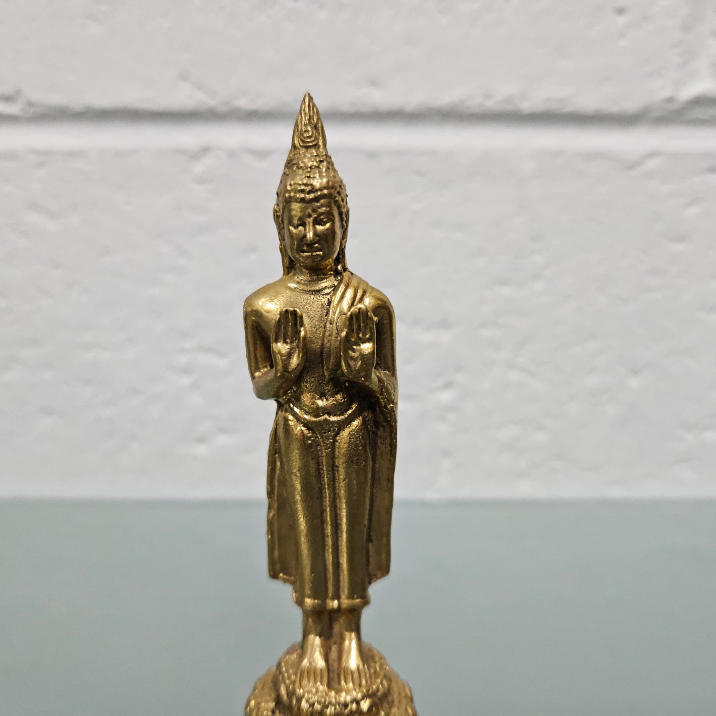 Vintage Gilt Brass Buddha Statue