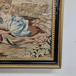 Victorian Tapestry in Glass and Gilt Wooden Frame | Antique & Vintage | Moonee Ponds Antiques | Australia Wide